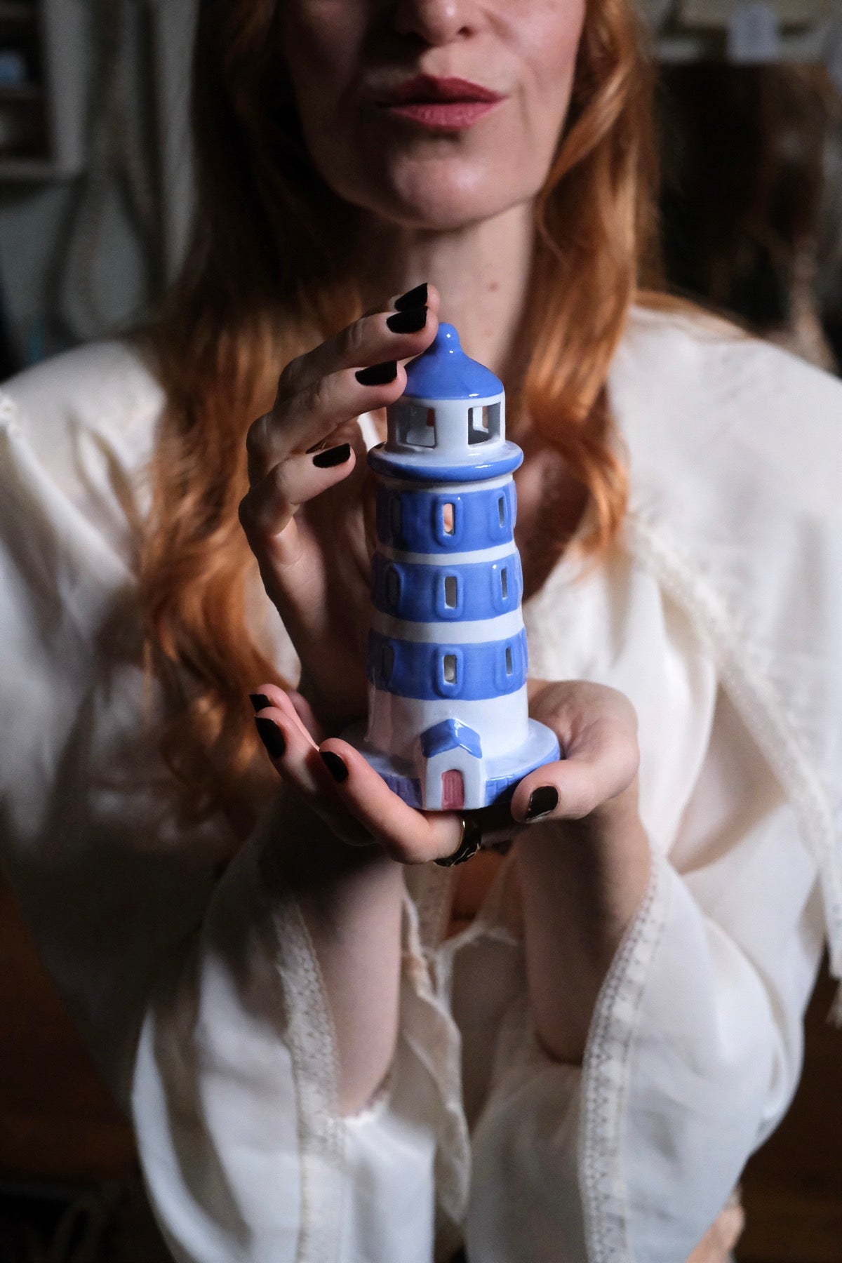 The Lighthouse Incense & Tea Light Holder
