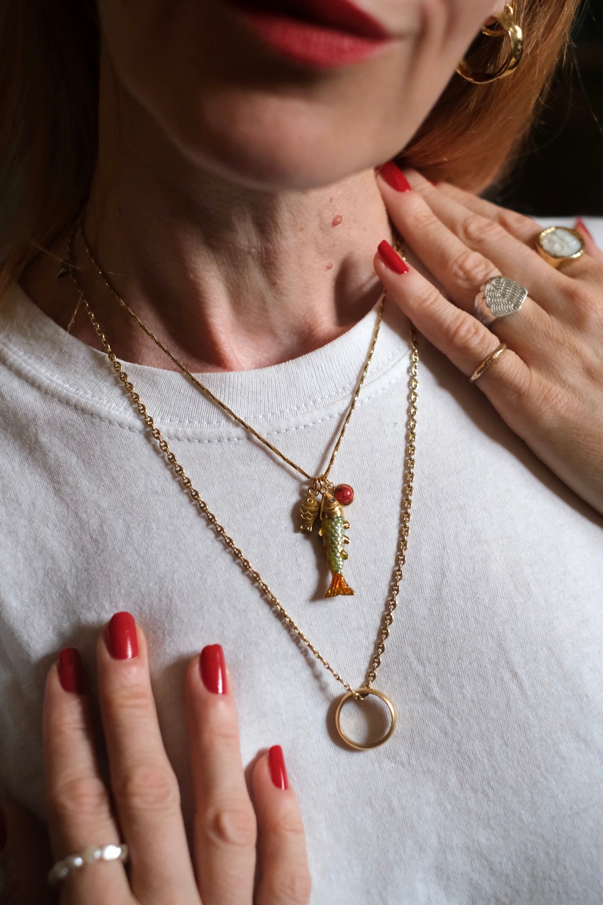 Collana Pescetti Koi verde e rosso