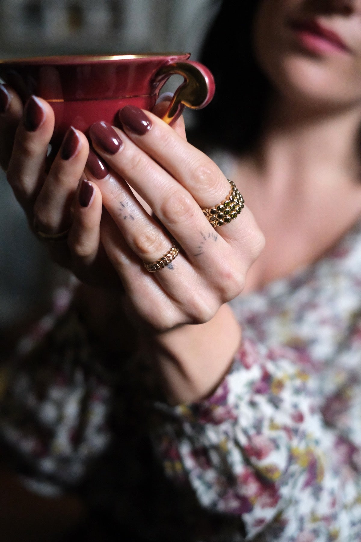 Anello trio Amélia Verde