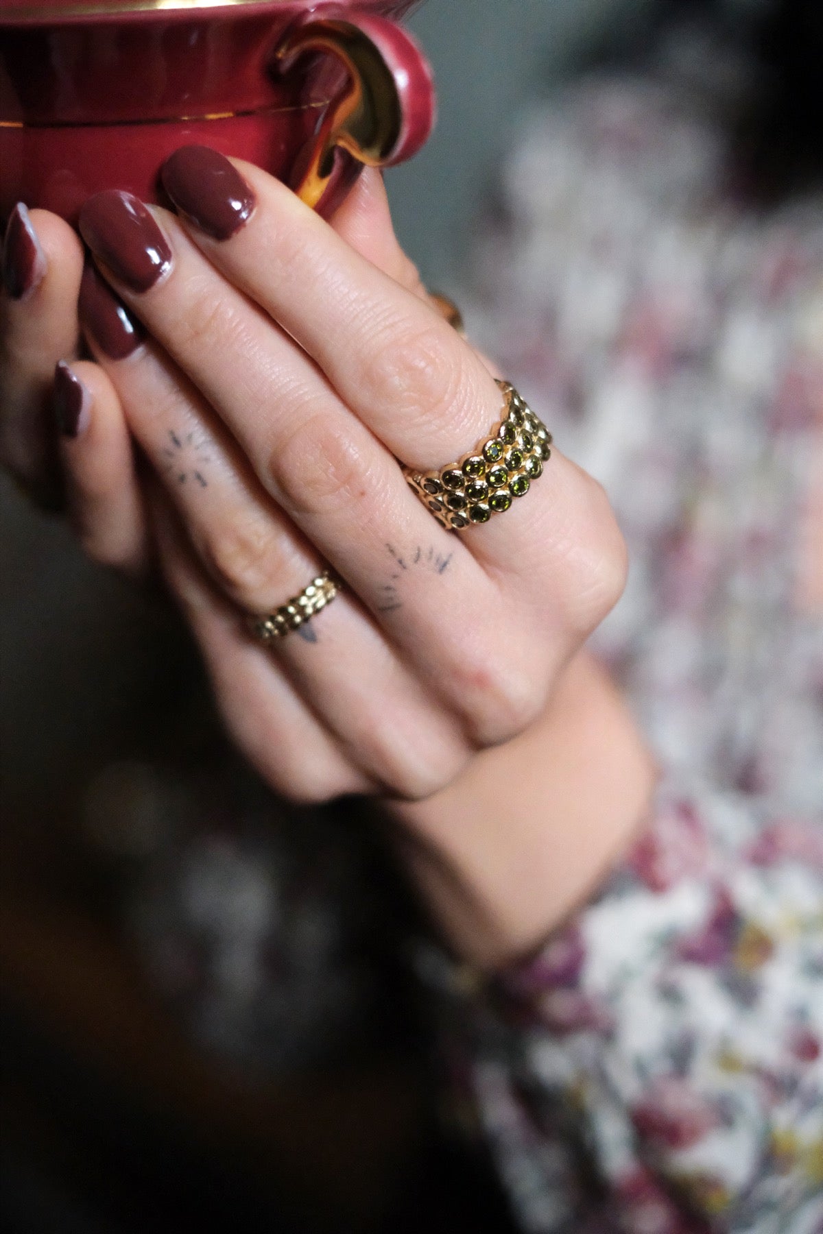 Anello trio Amélia Verde