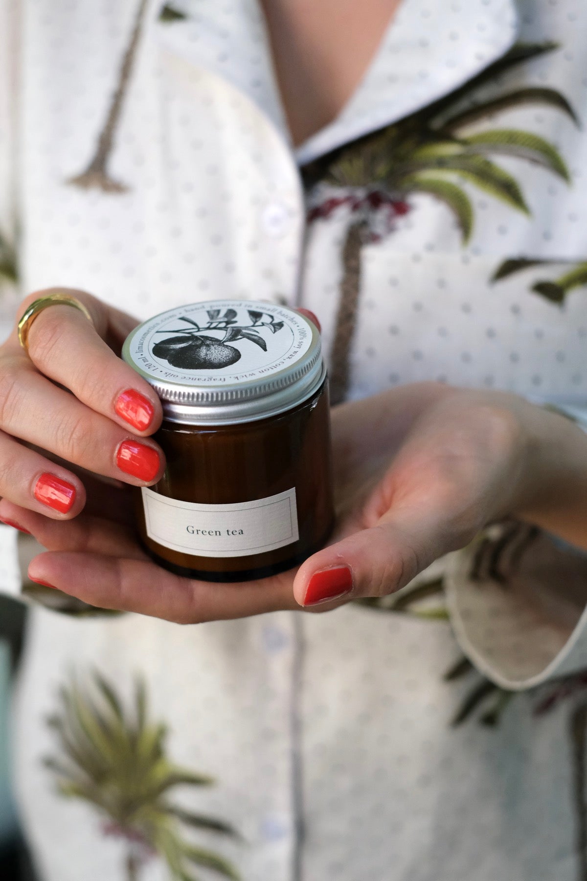 Candela in cera di soia Green tea