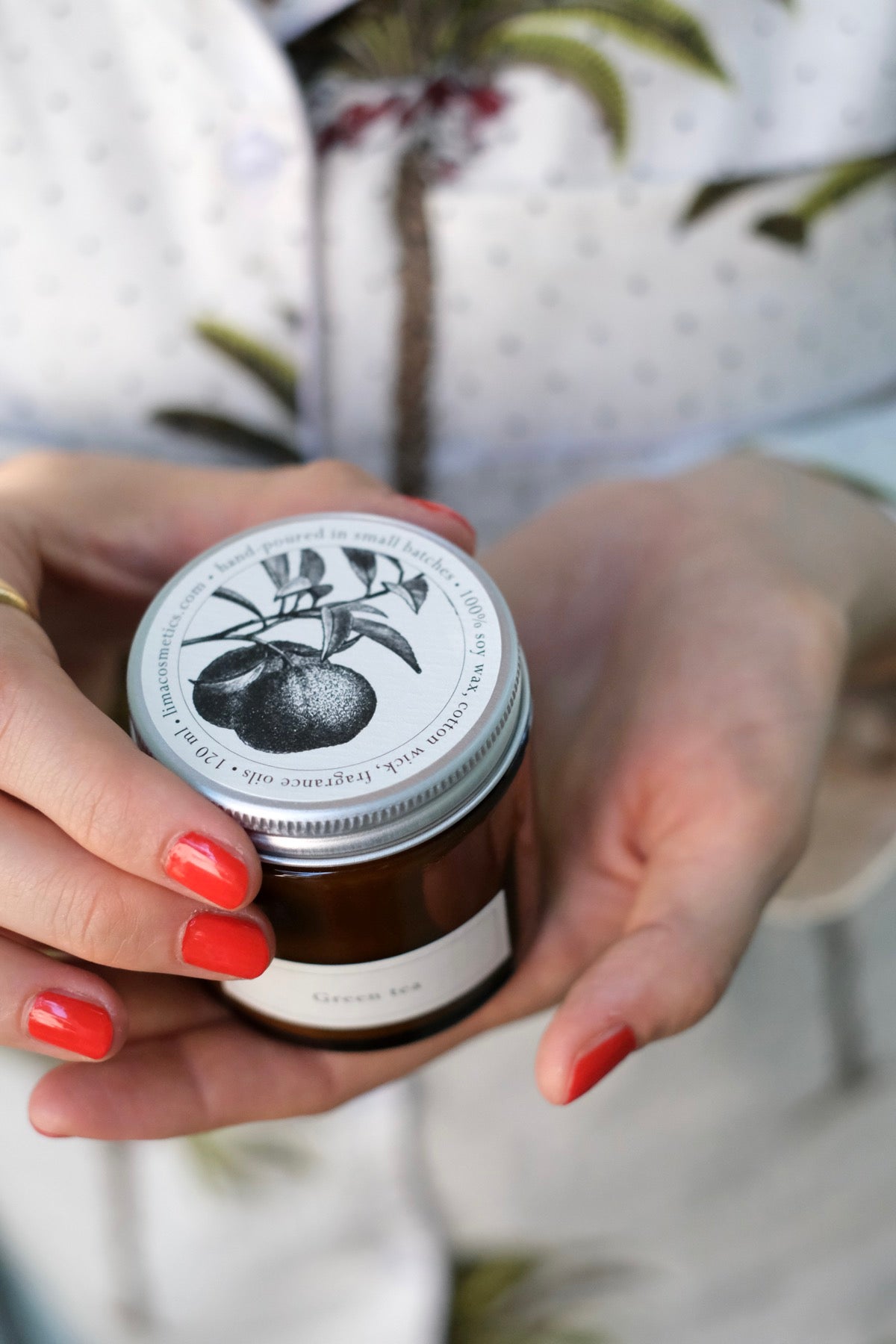 Candela in cera di soia Green tea