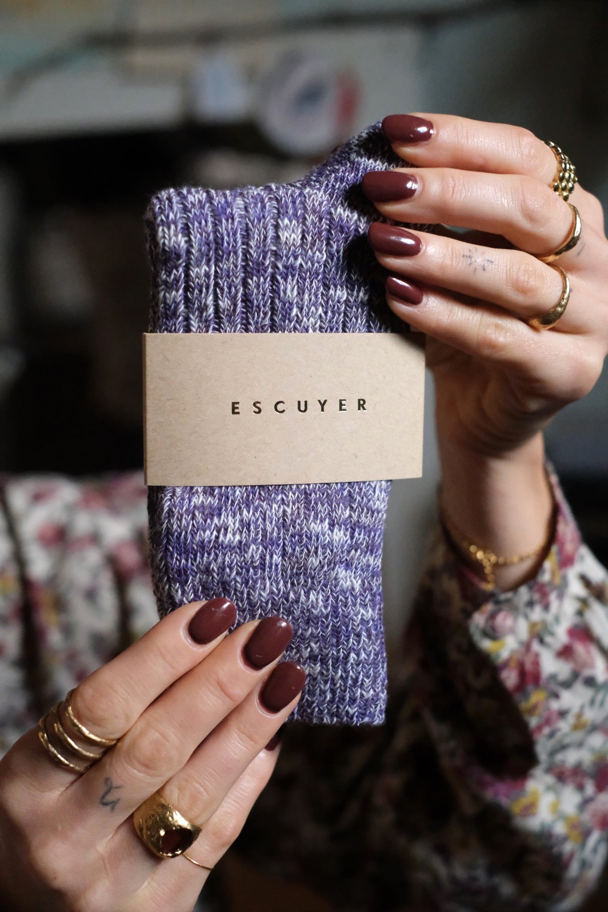 Escuyer SOCKS Melange 36/41 Violette Bright purple