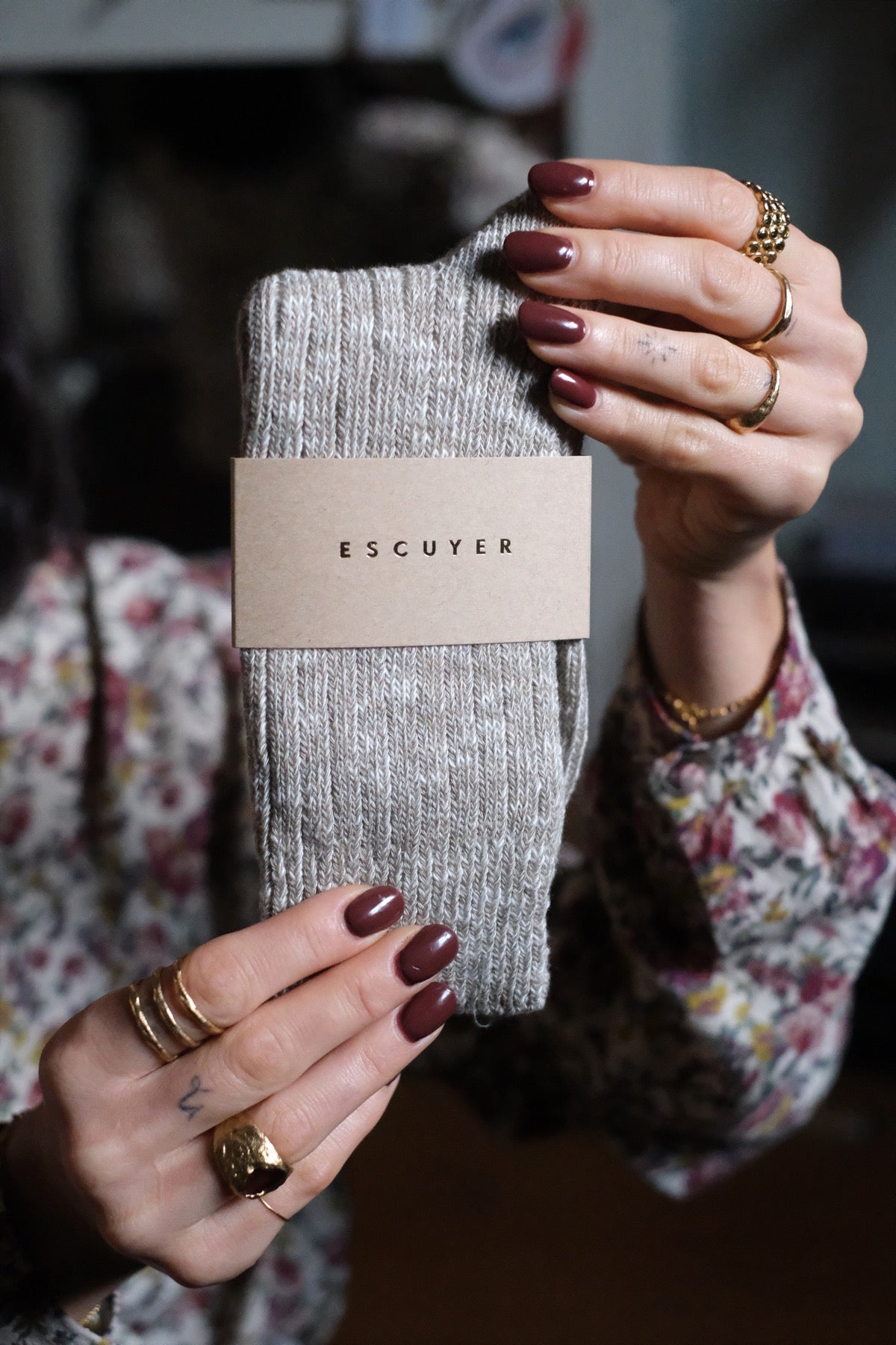 Escuyer SOCKS Melange 36/41 Lichene light grey