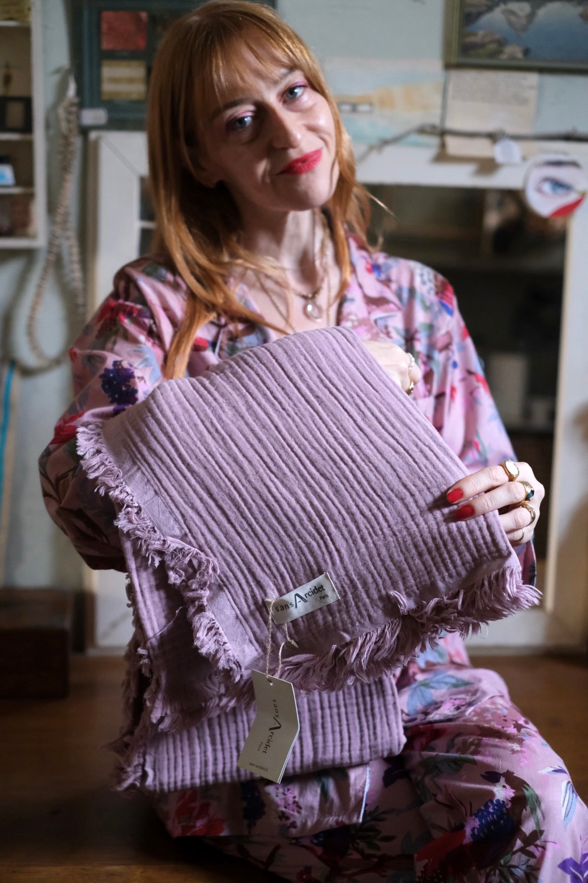 Perry - Asciugamano da spiaggia in cotone tre colori