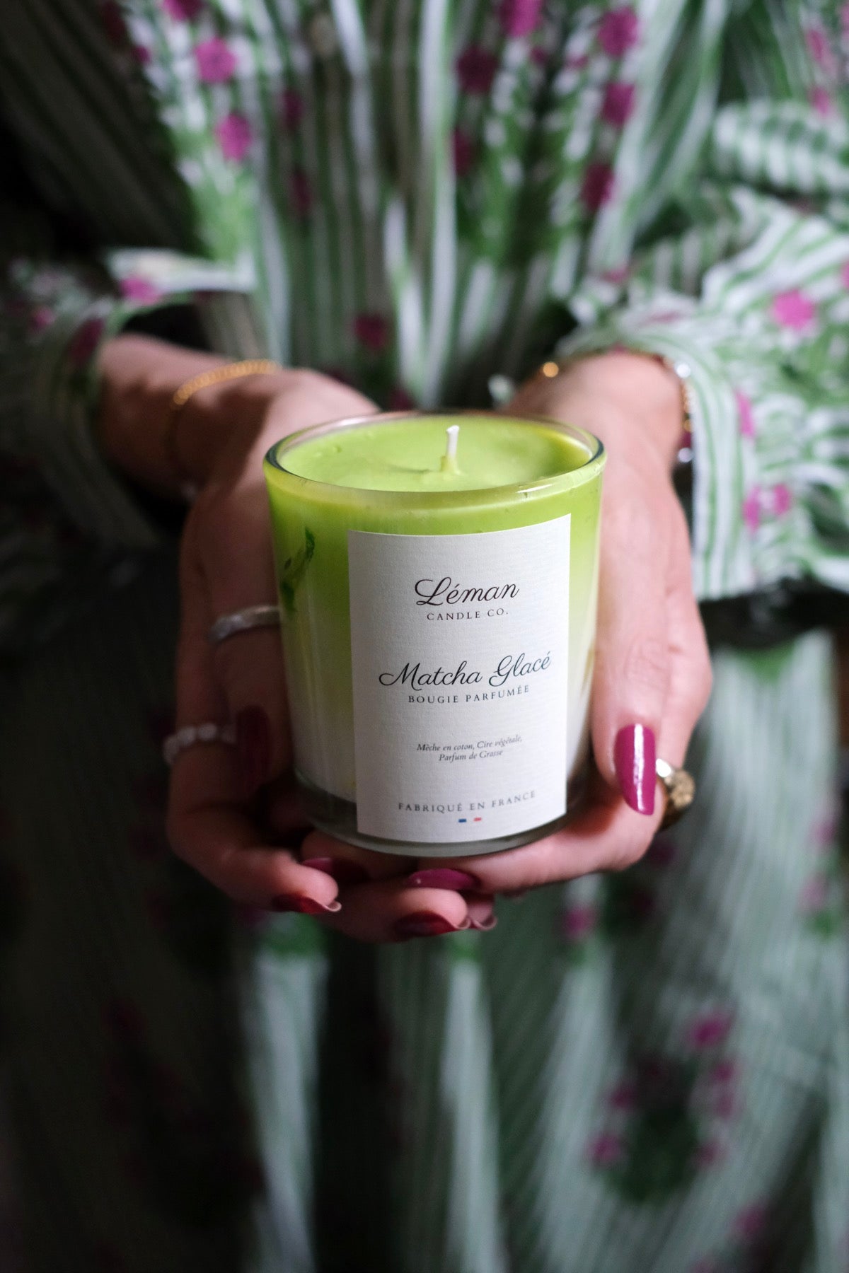 Candela profumata al matcha ghiacciato in cera di soia (380 g)