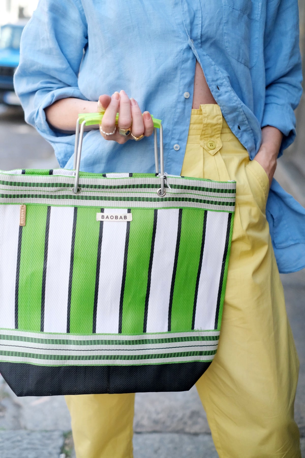 Borsa cabas verde