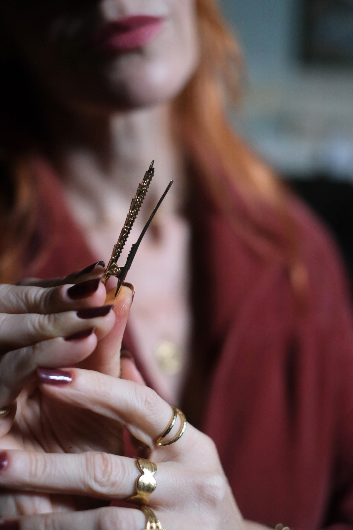 Fermaglio capelli Foglia dorata