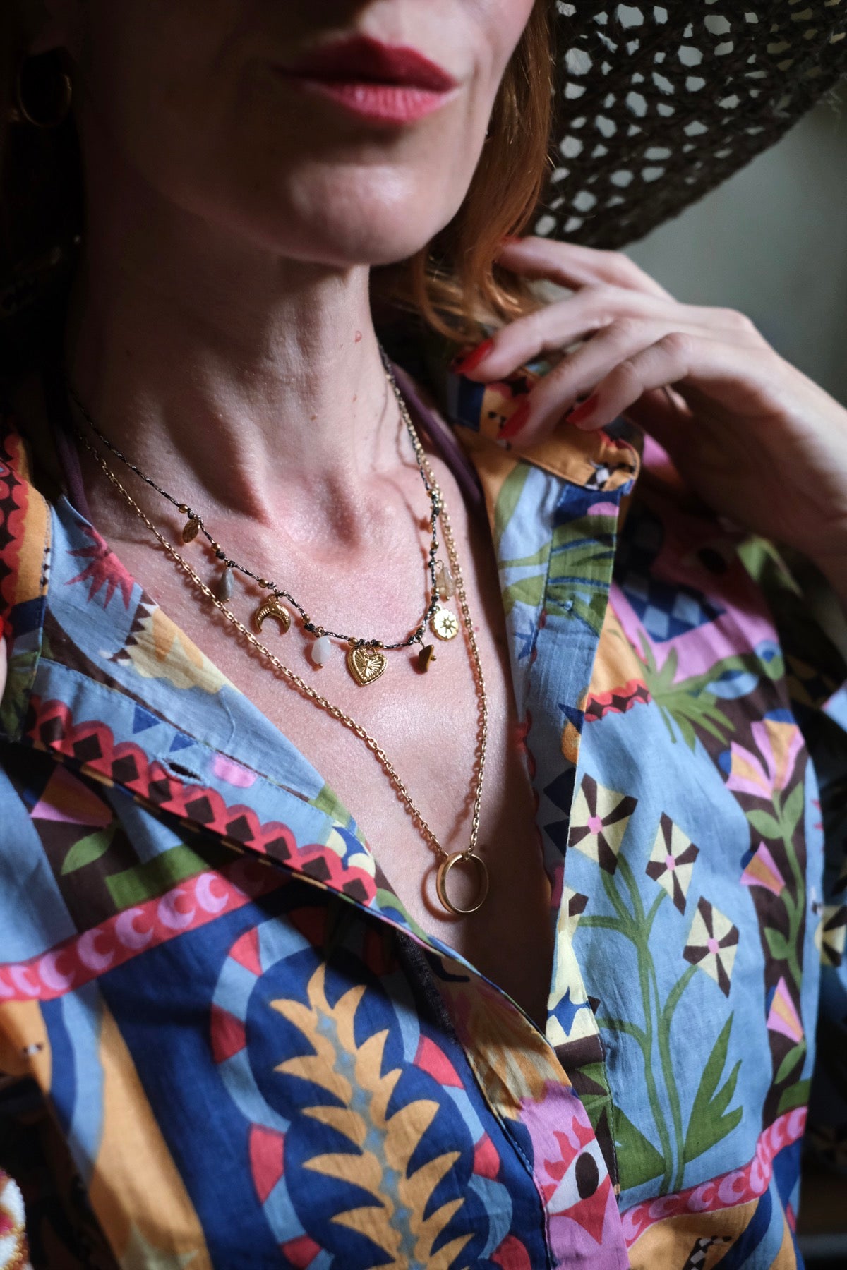 Collana ciondoli d'estate nera