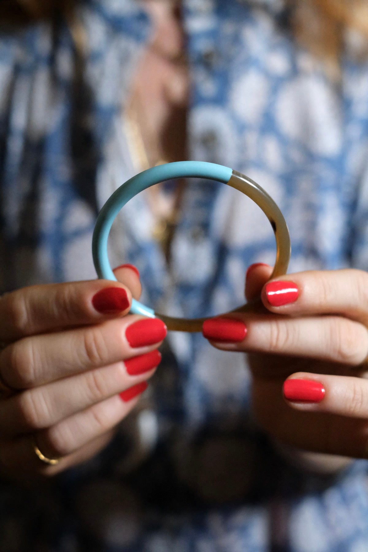 Bangle Double Azzurro L