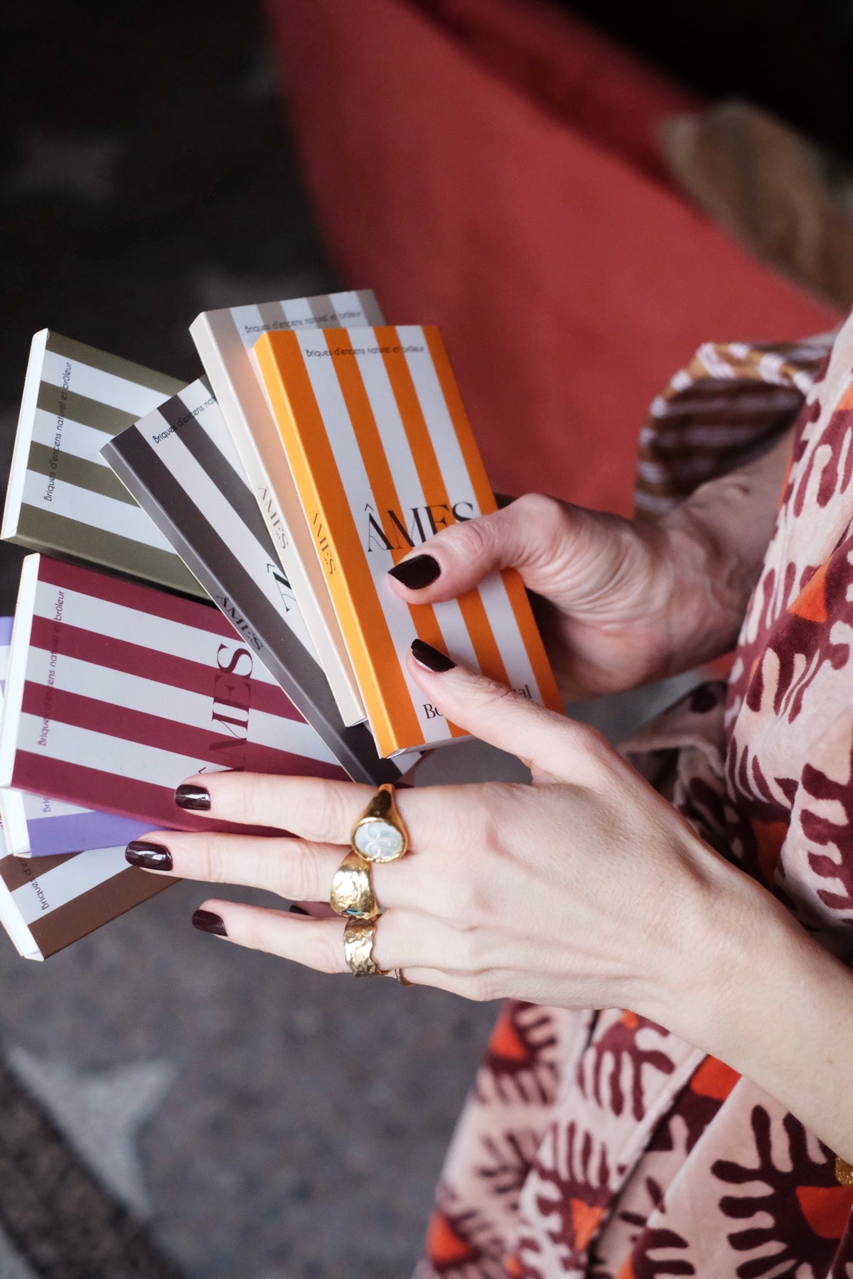 Mattoncini di incenso naturale e bruciatore vari profumi