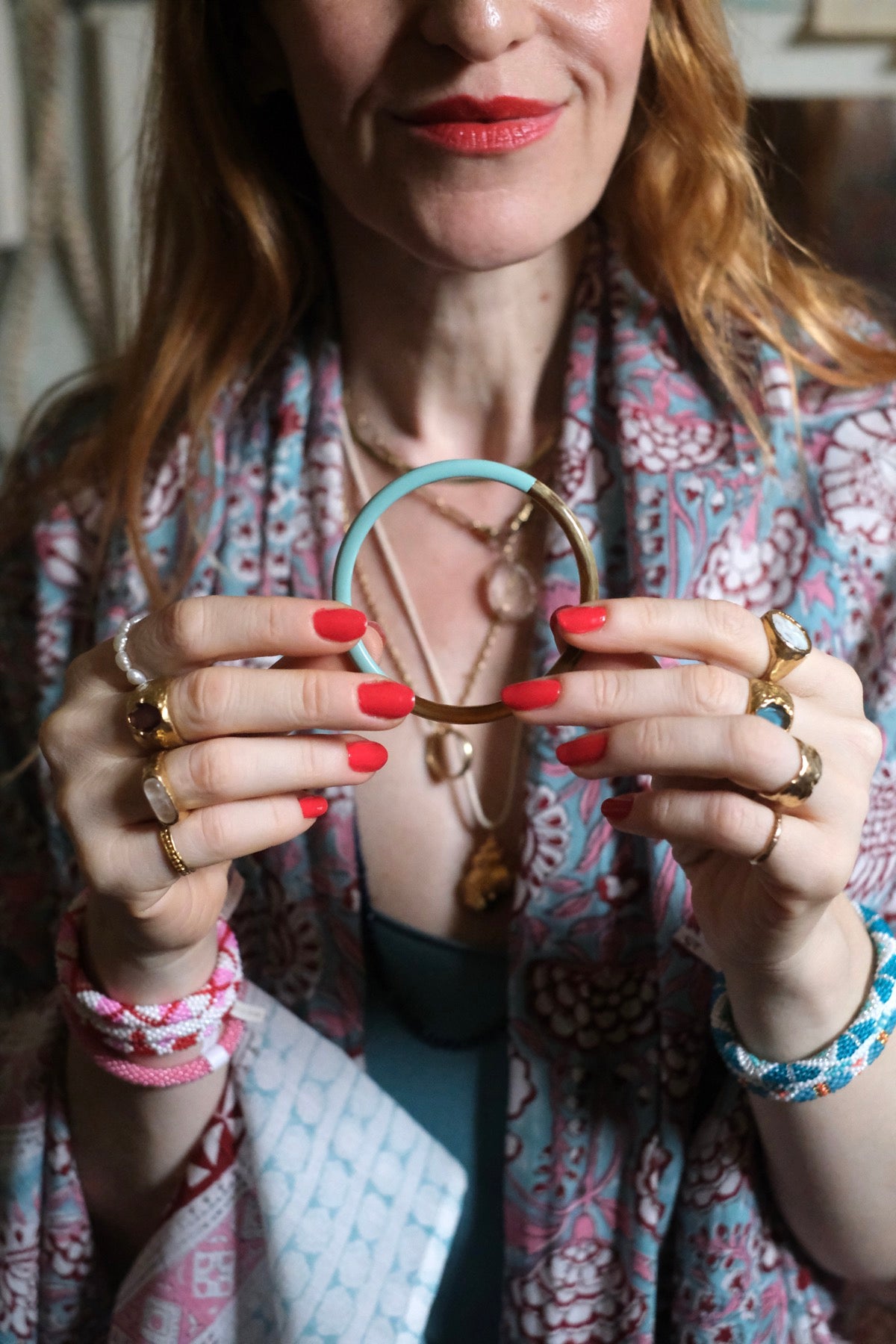 Bangle Double Verde acqua XL