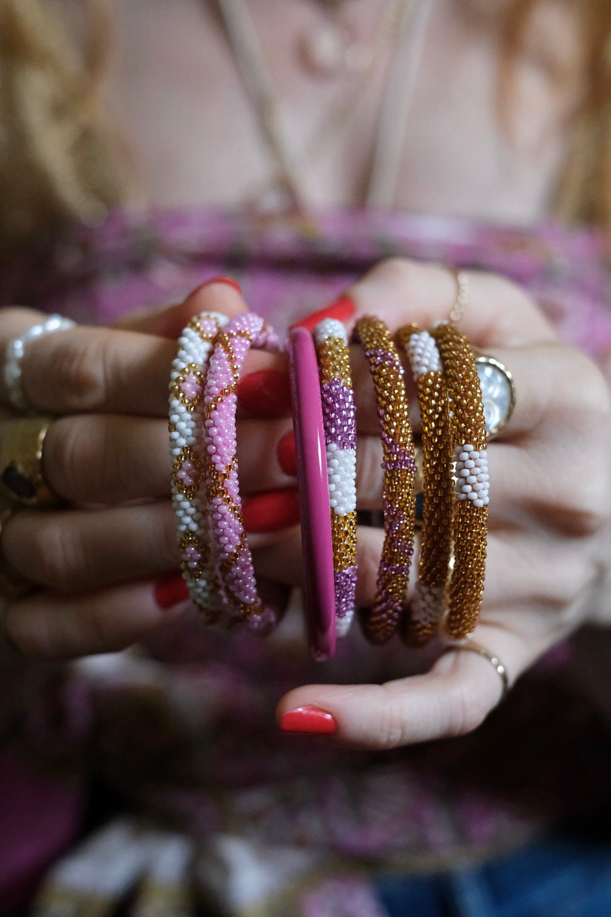 Bangle Double fucsia S