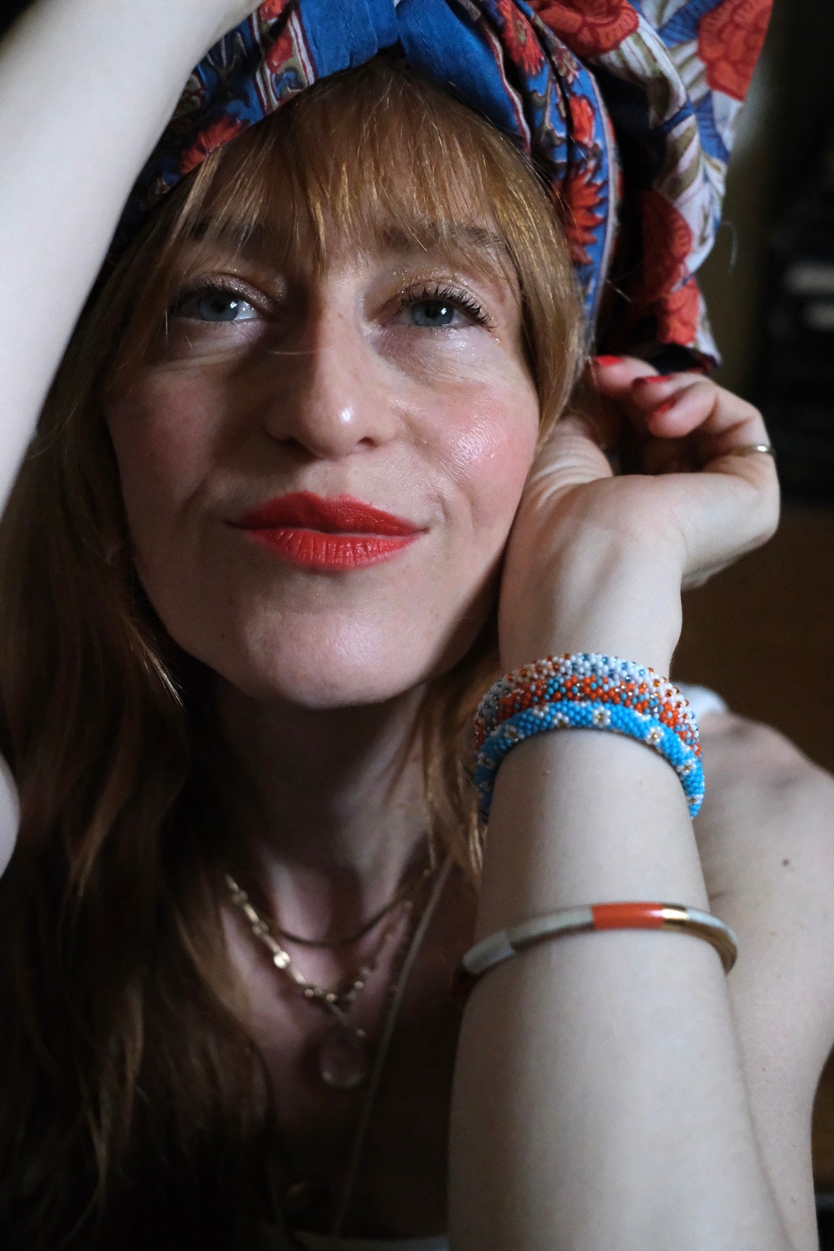 Pareo Saint-Malo Rosso e blu