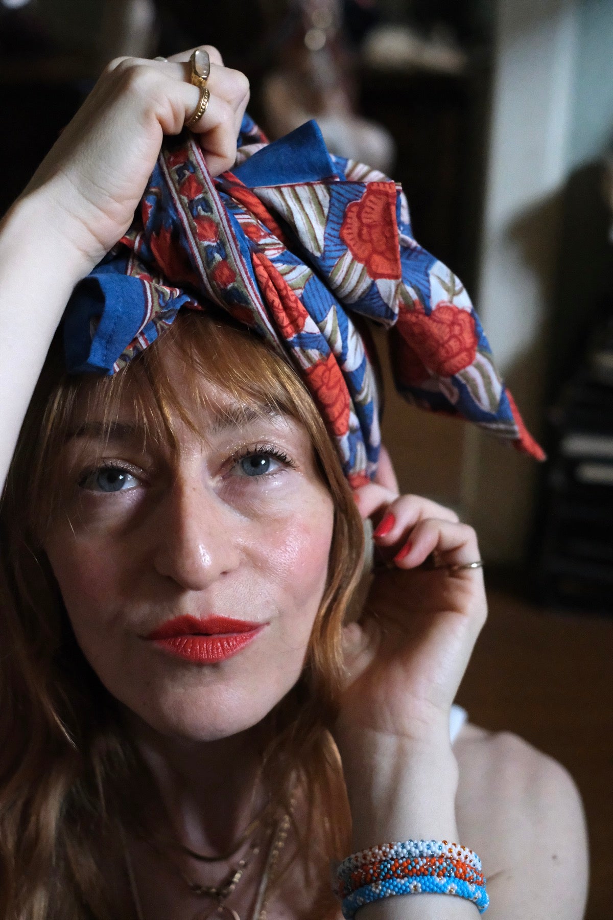 Pareo Saint-Malo Rosso e blu