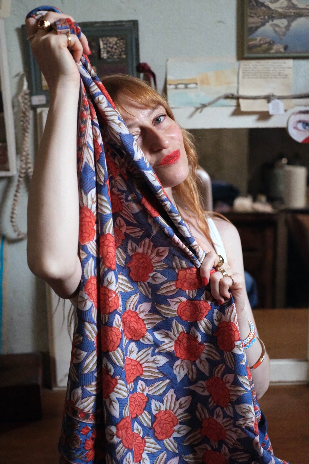 Pareo Saint-Malo Rosso e blu