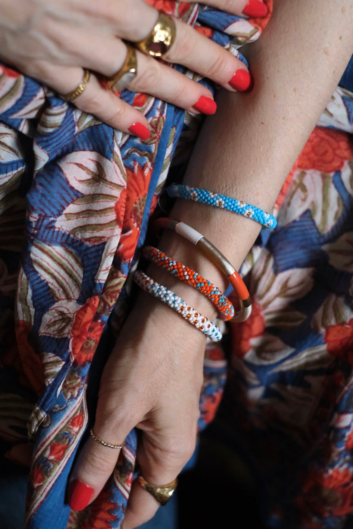 Pareo Saint-Malo Rosso e blu