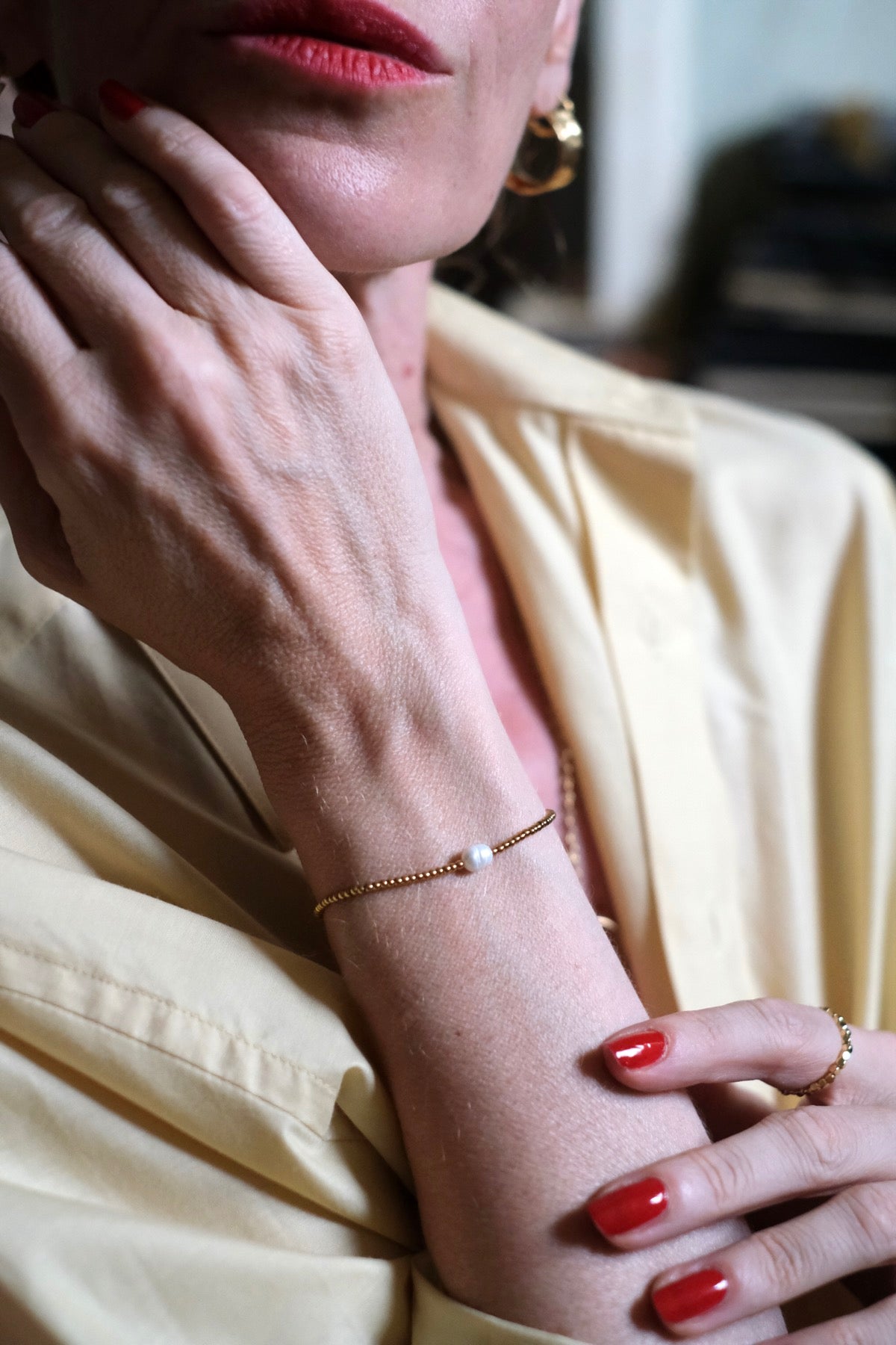 Bracciale Luce oro e perla