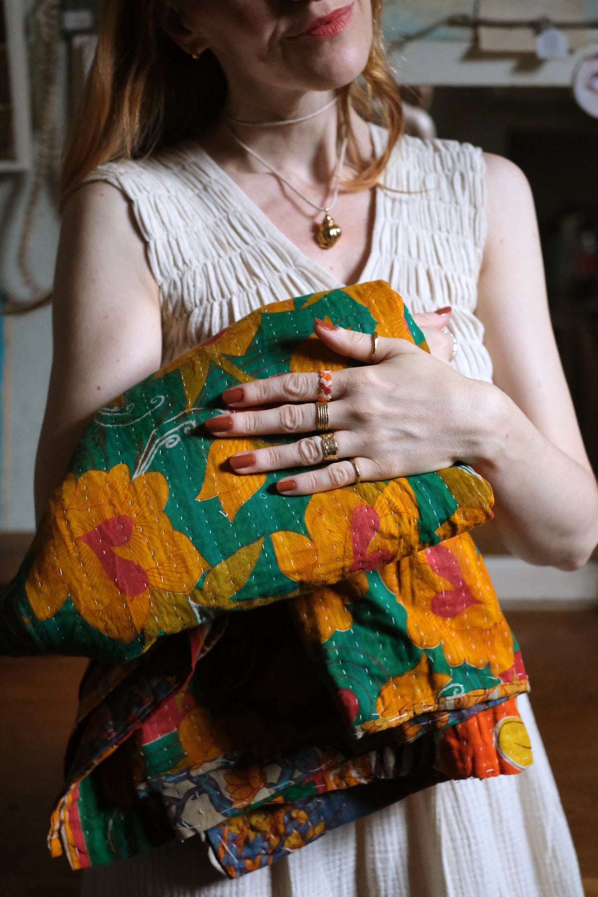 Telo Kantha pezzo unico patchwork