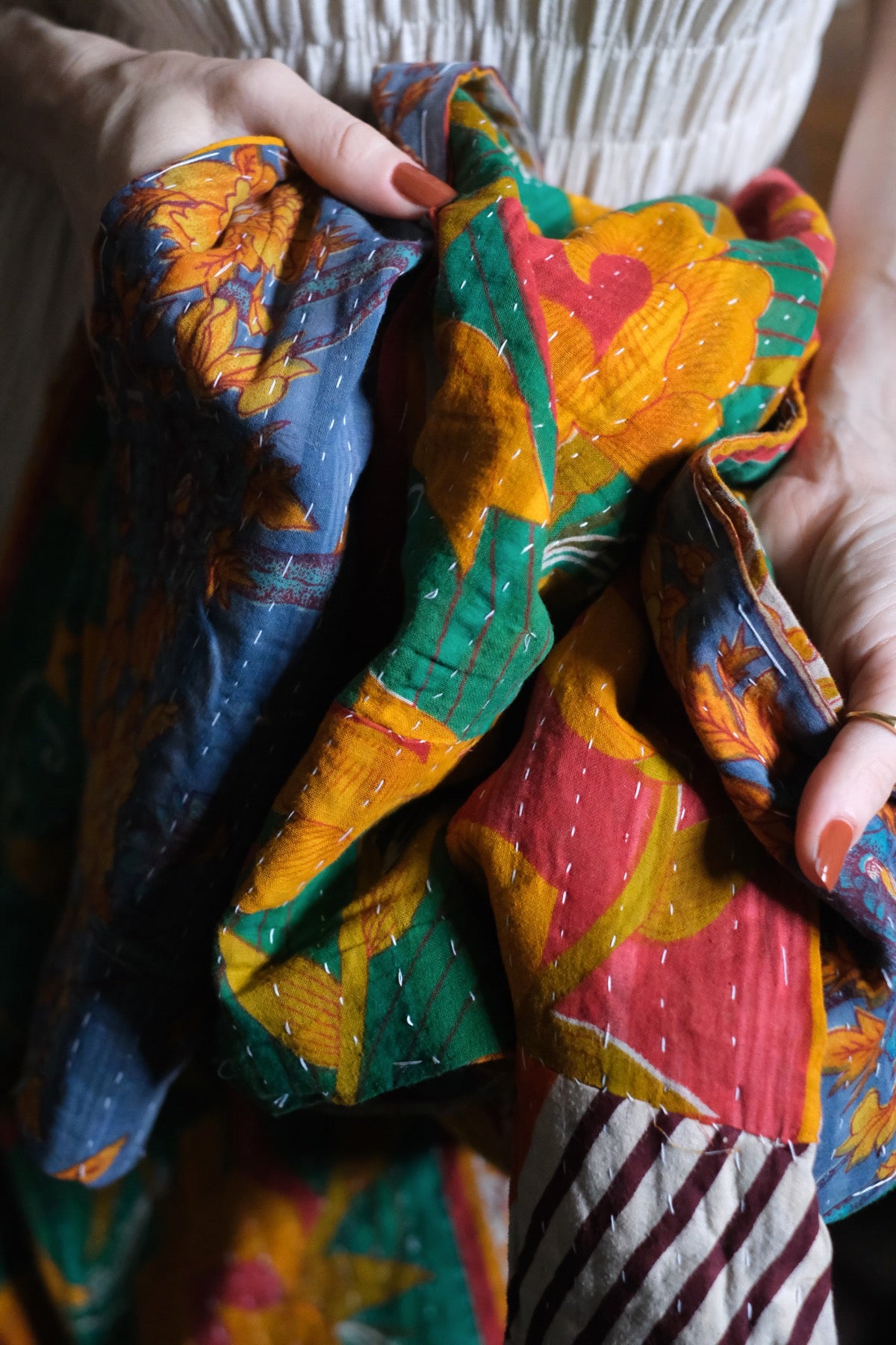 Telo Kantha pezzo unico patchwork