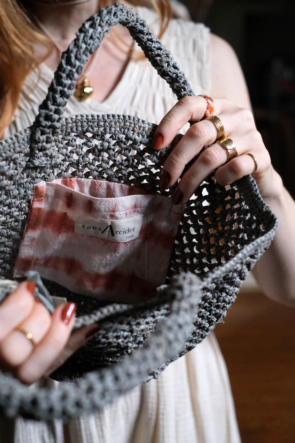 Kapity Lacy - Cestino in rafia traforato