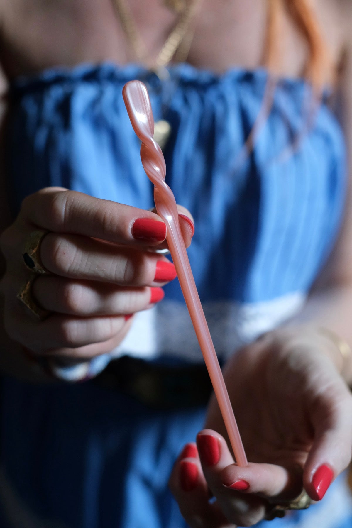 Hair stick Mikado rosa tutu Peignee