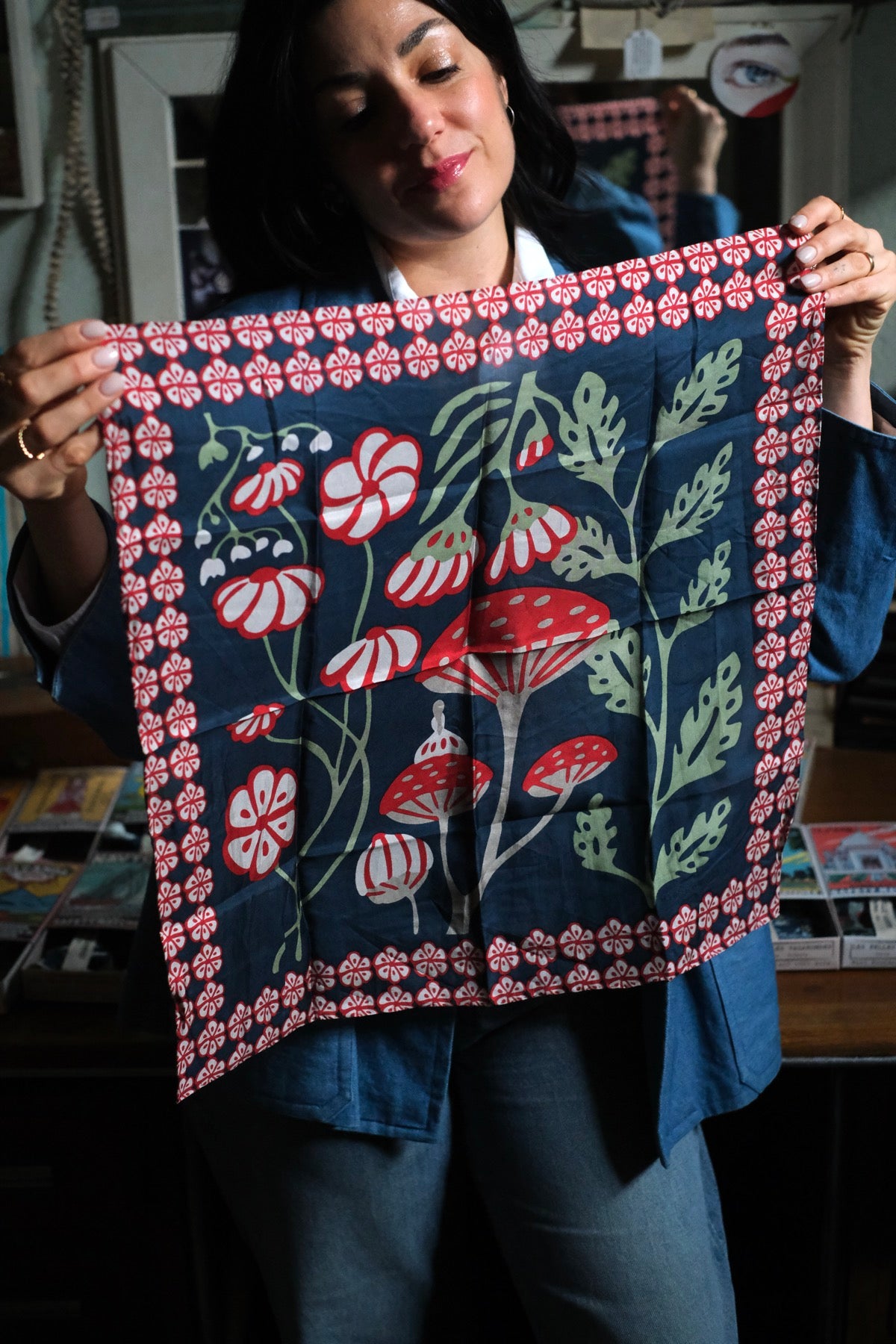 Foulard Mini Alice Marine Navy