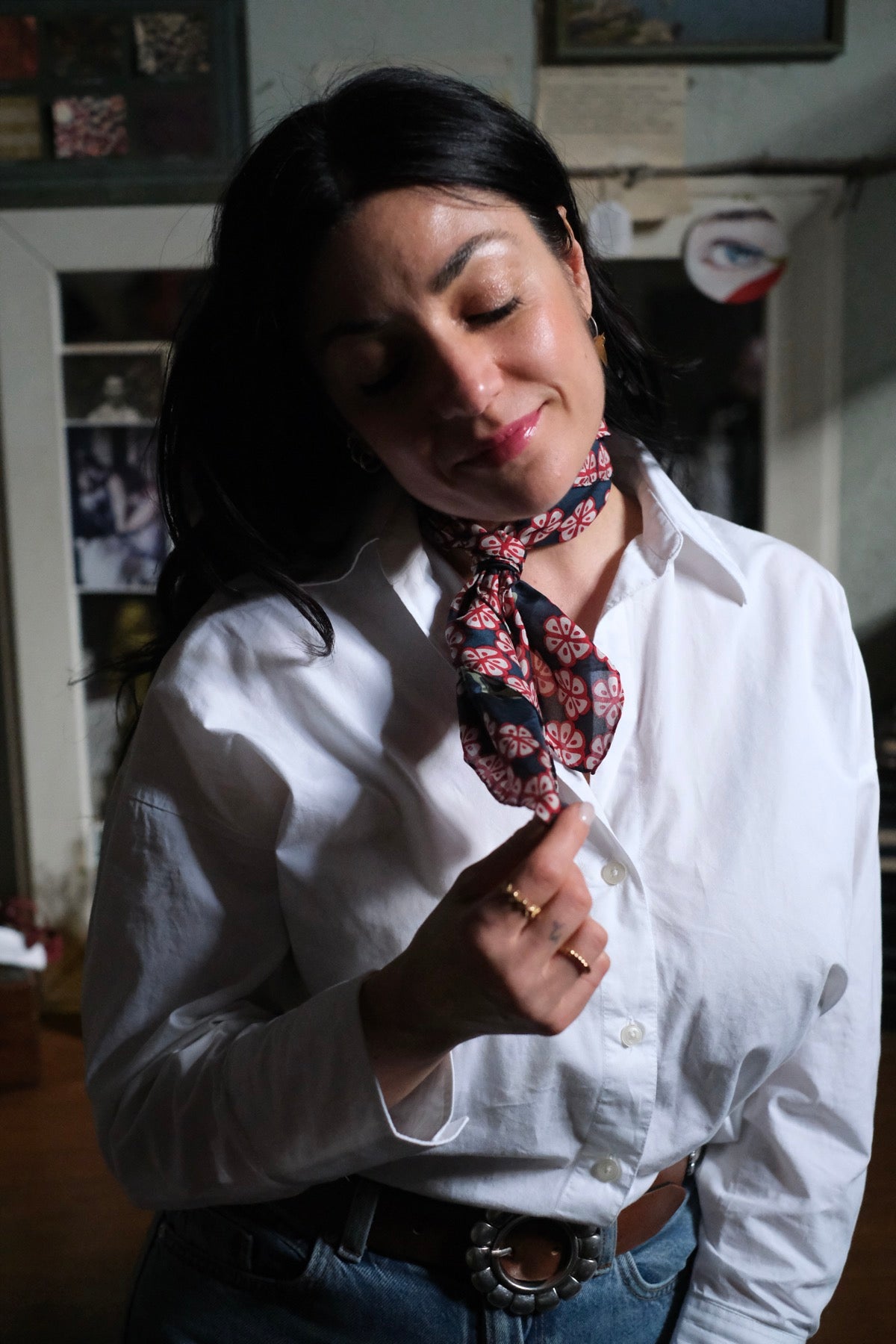Foulard Mini Alice Marine Navy