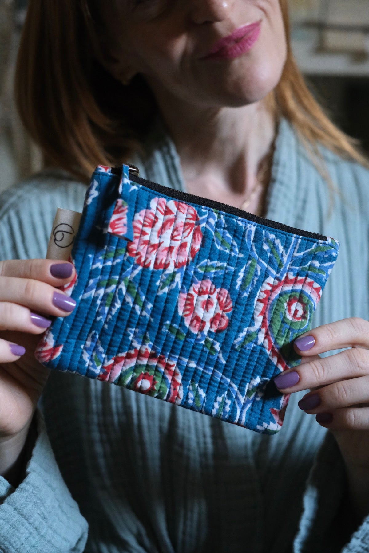 Mini Pochette blu e rossa