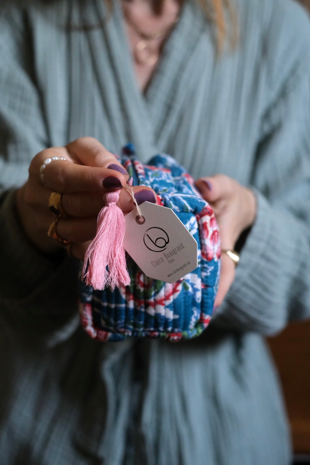 Beauty righe blu rossa e rosa