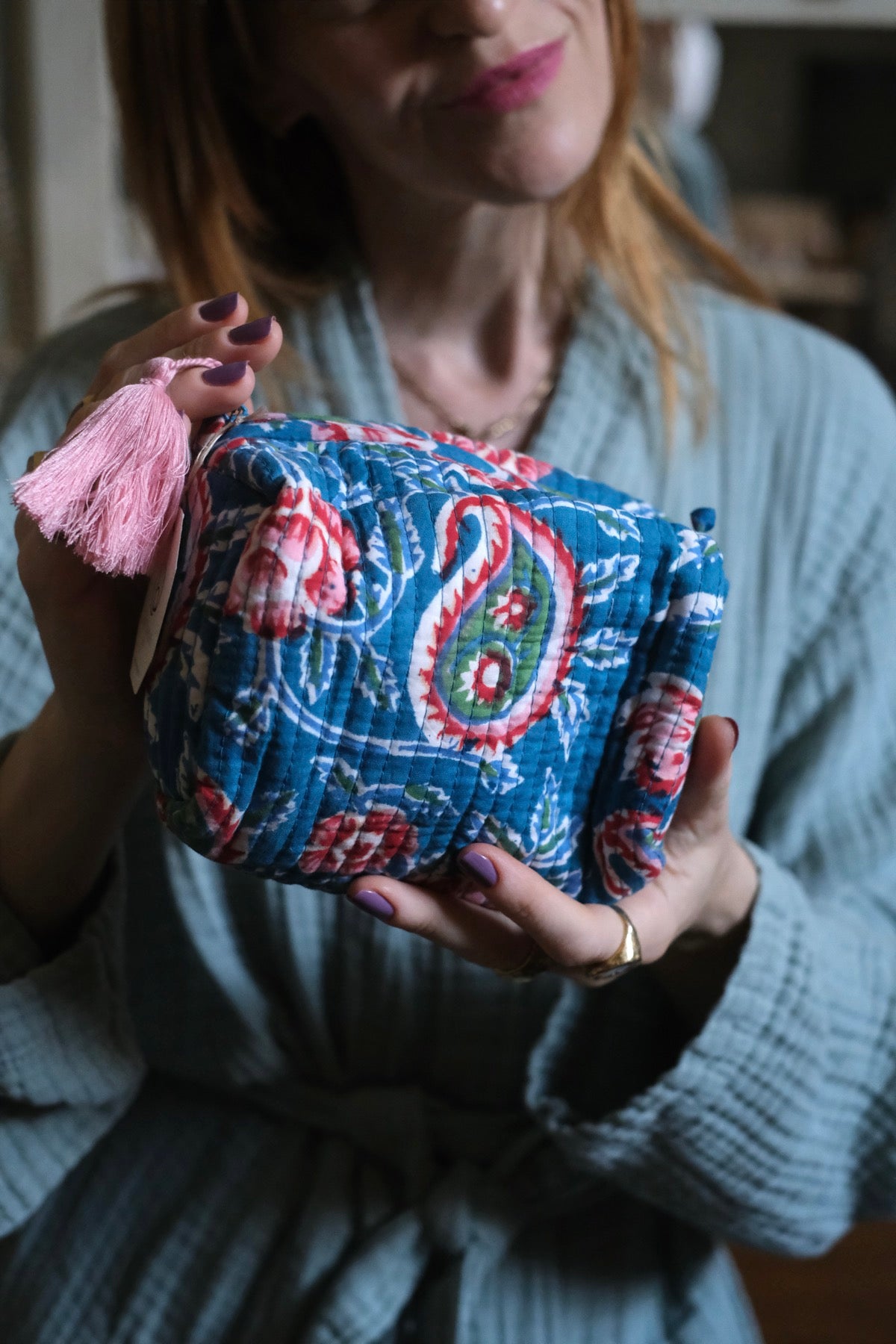 Beauty righe blu rossa e rosa