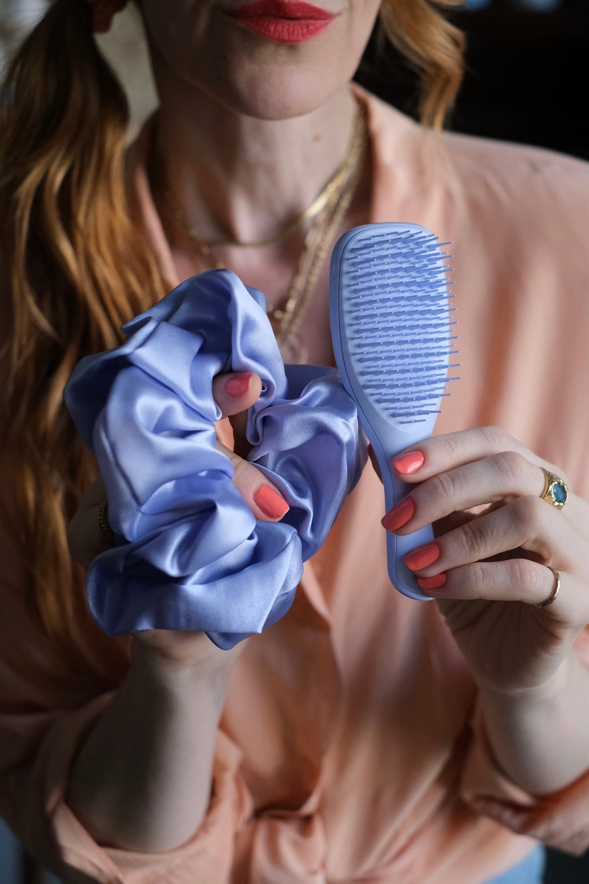 Mr Big Scrunchie in seta grande vari colori