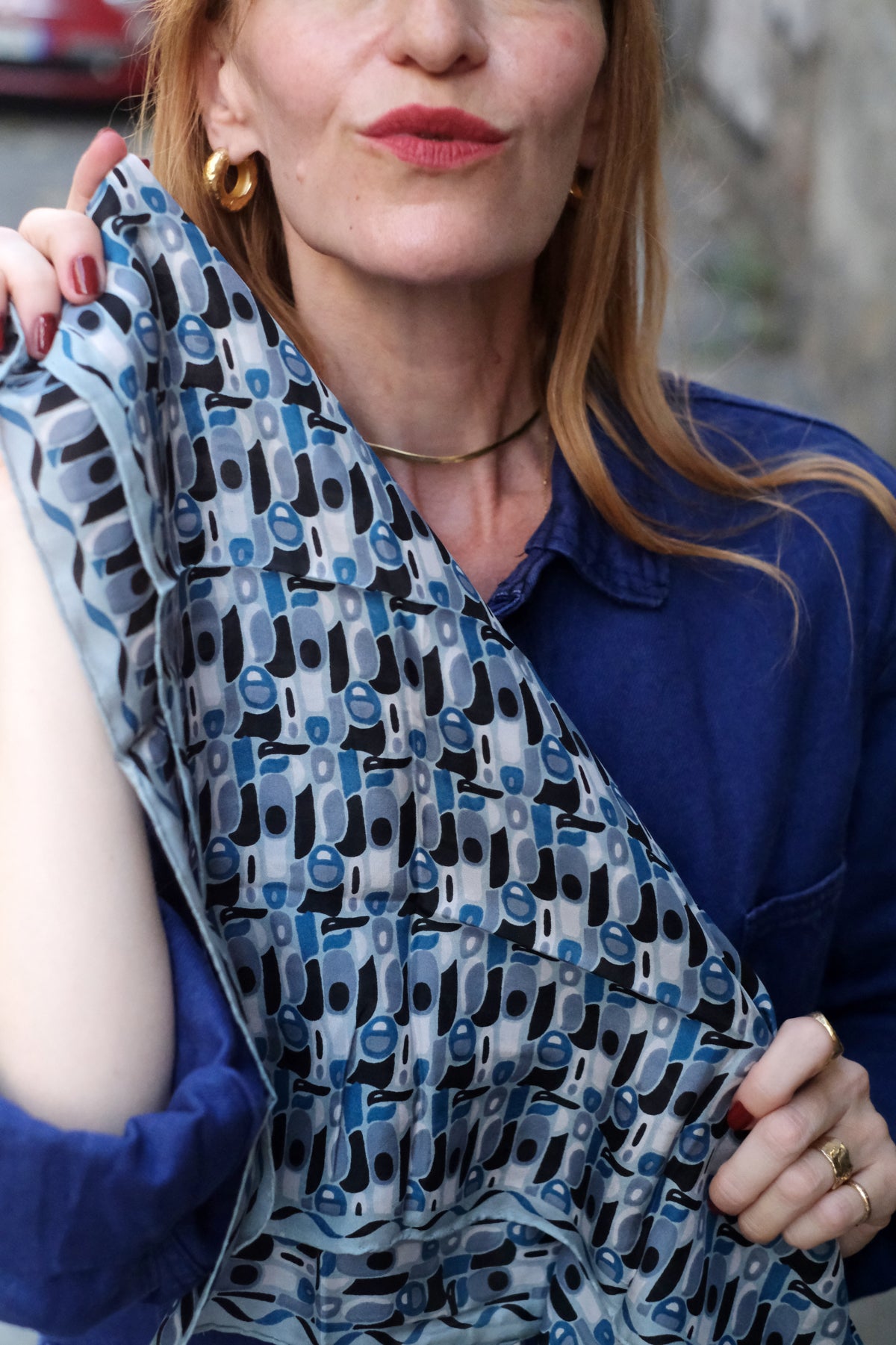 Foulard Mini Percussione blu e nero
