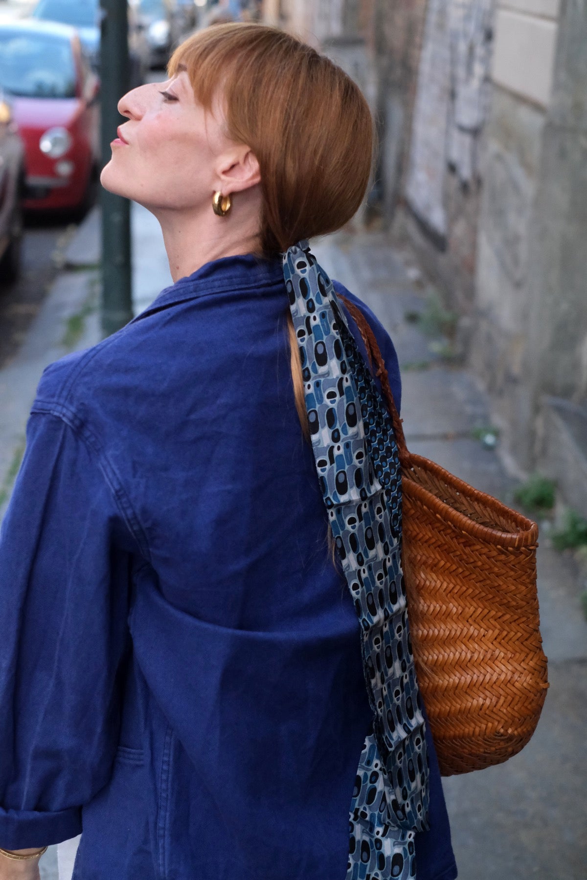 Twilly fascia, cintura Percussione blu e nero