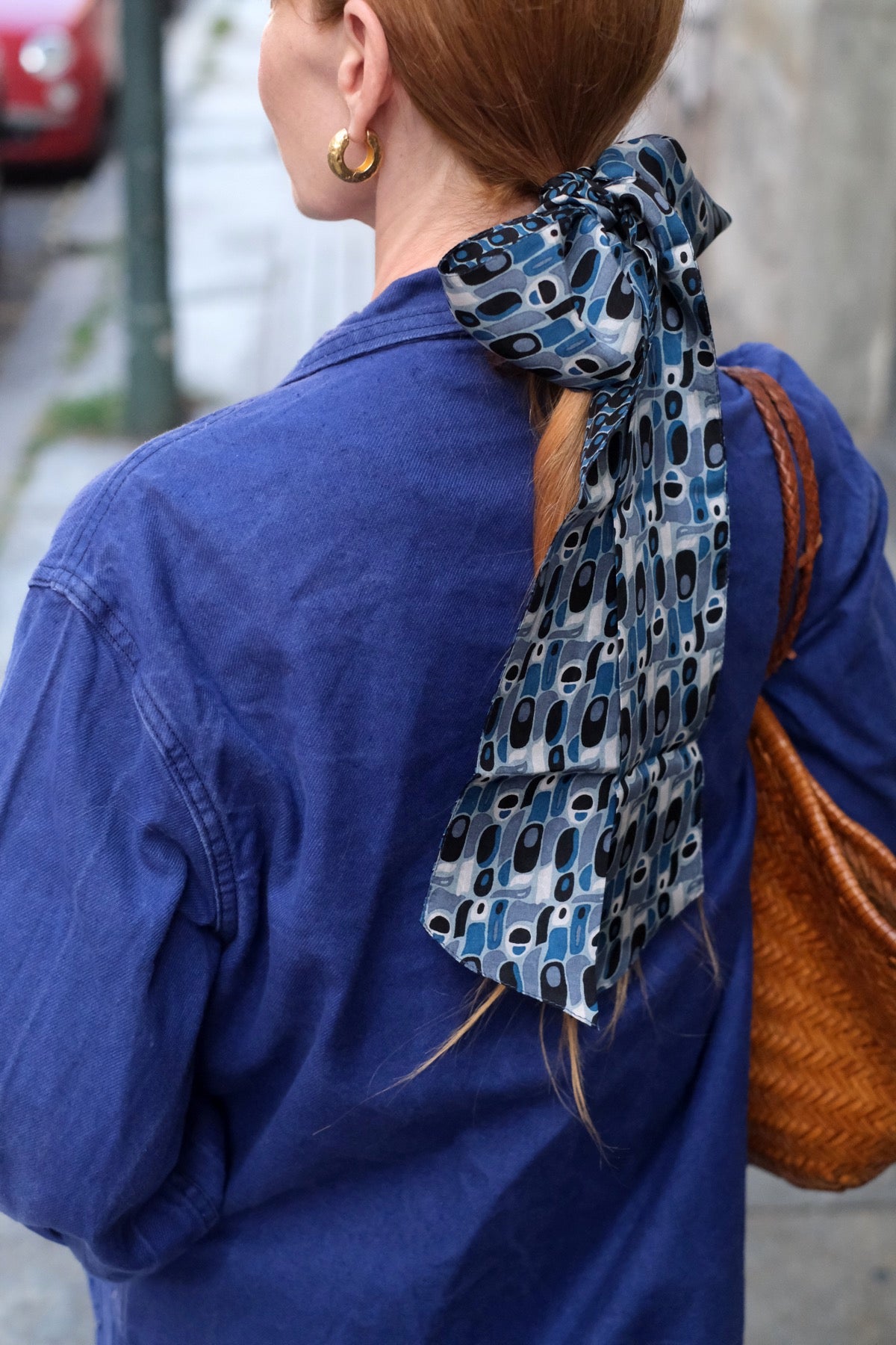 Twilly fascia, cintura Percussione blu e nero