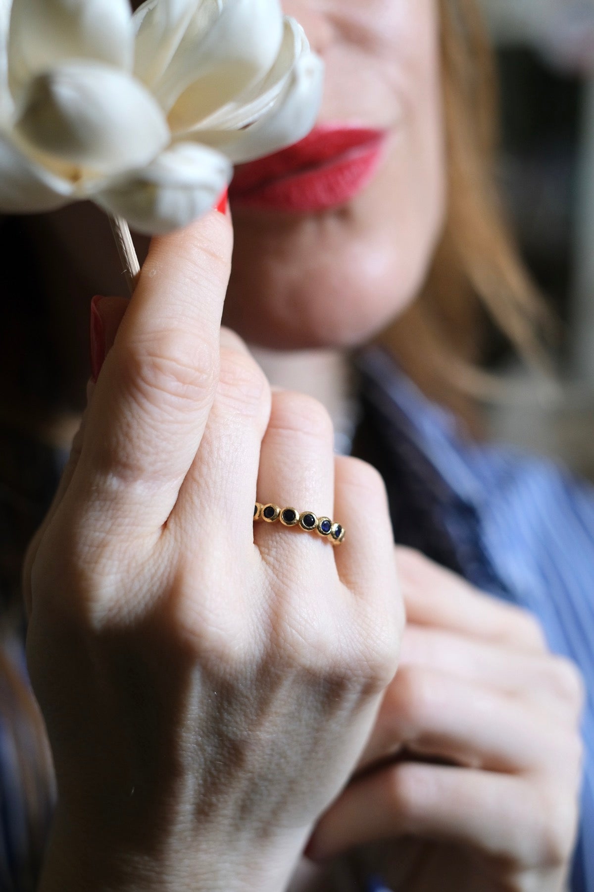 Anello Amélia Blu Marino