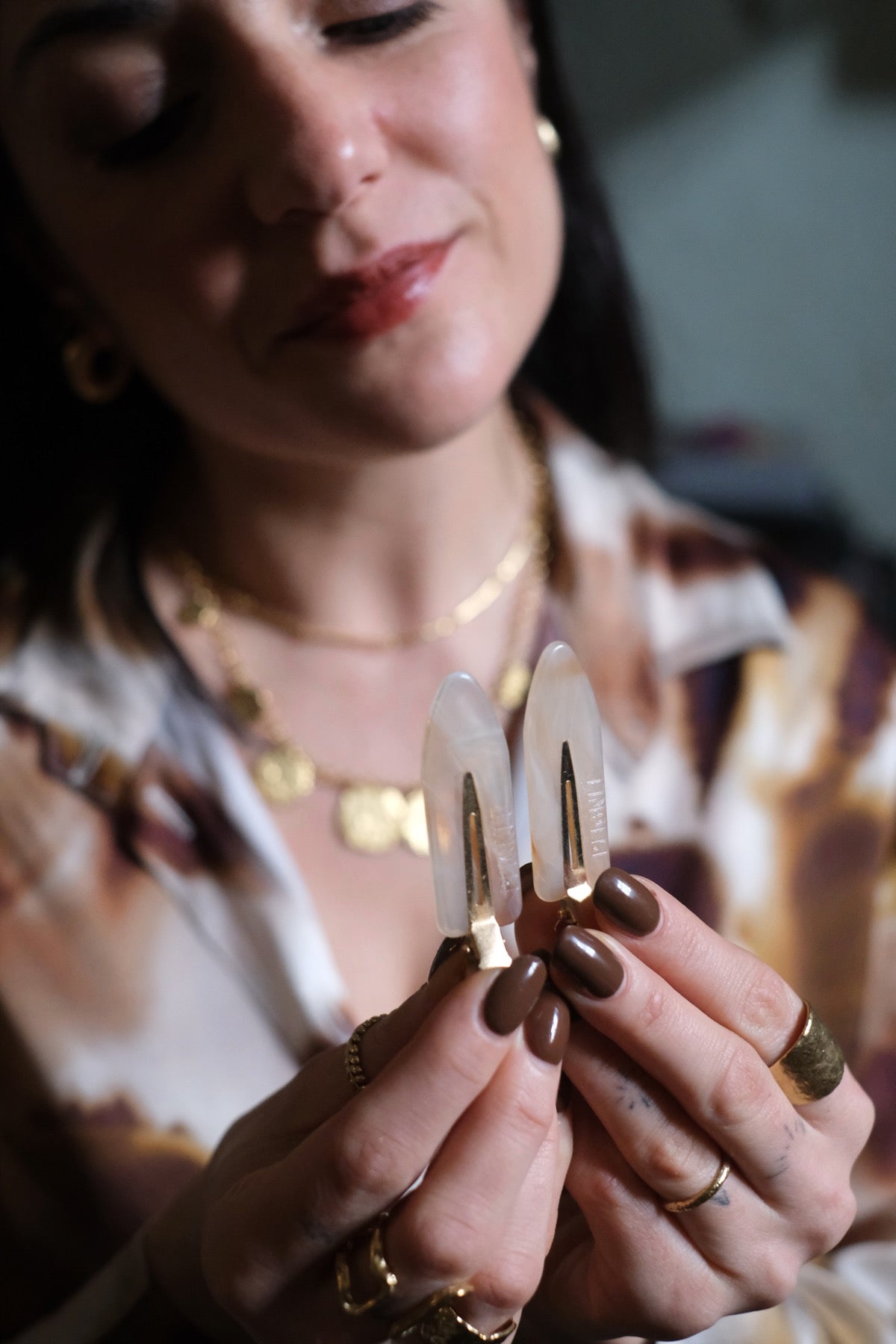 Barrettes Peignée Latte Macchiato