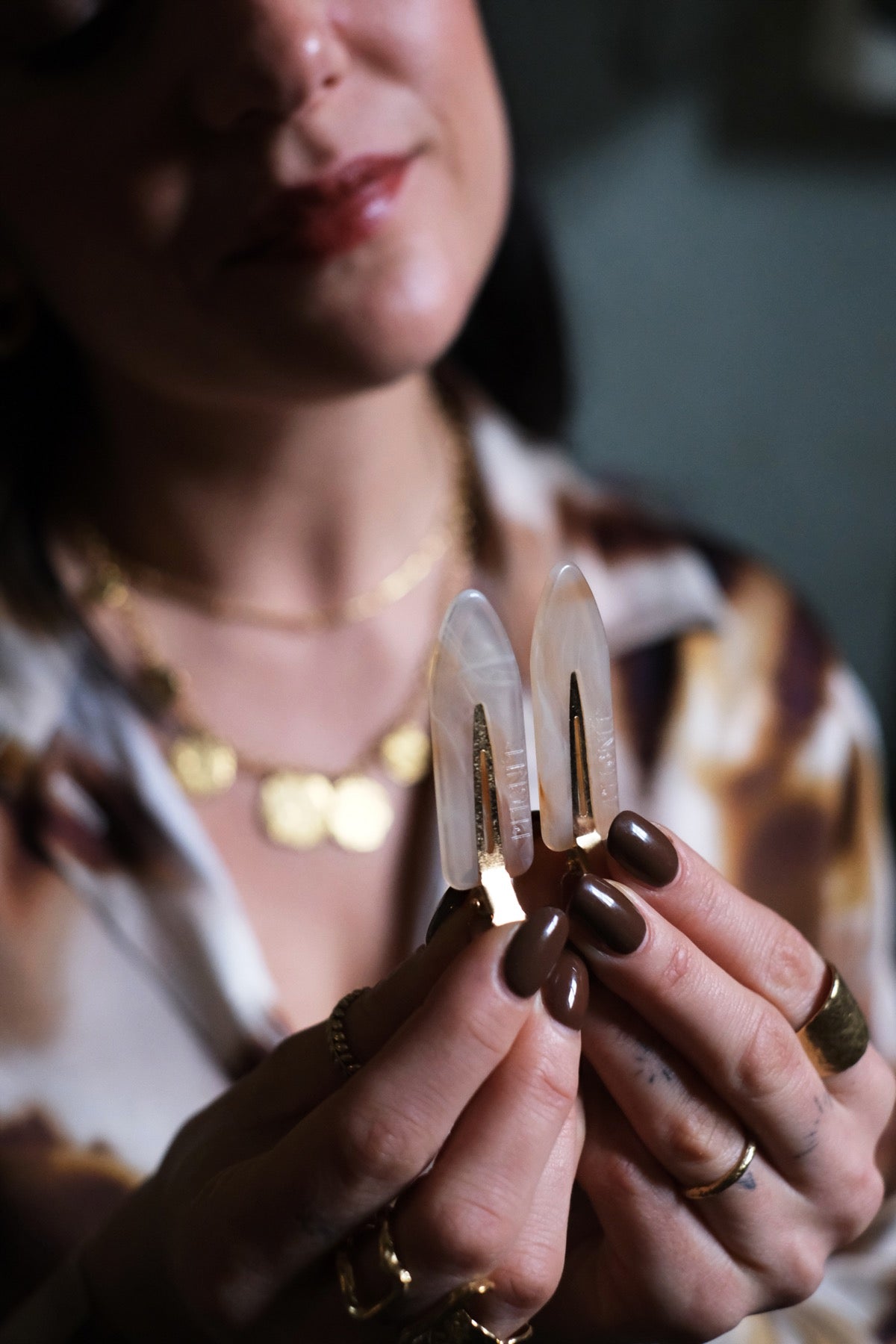 Barrettes Peignée Latte Macchiato