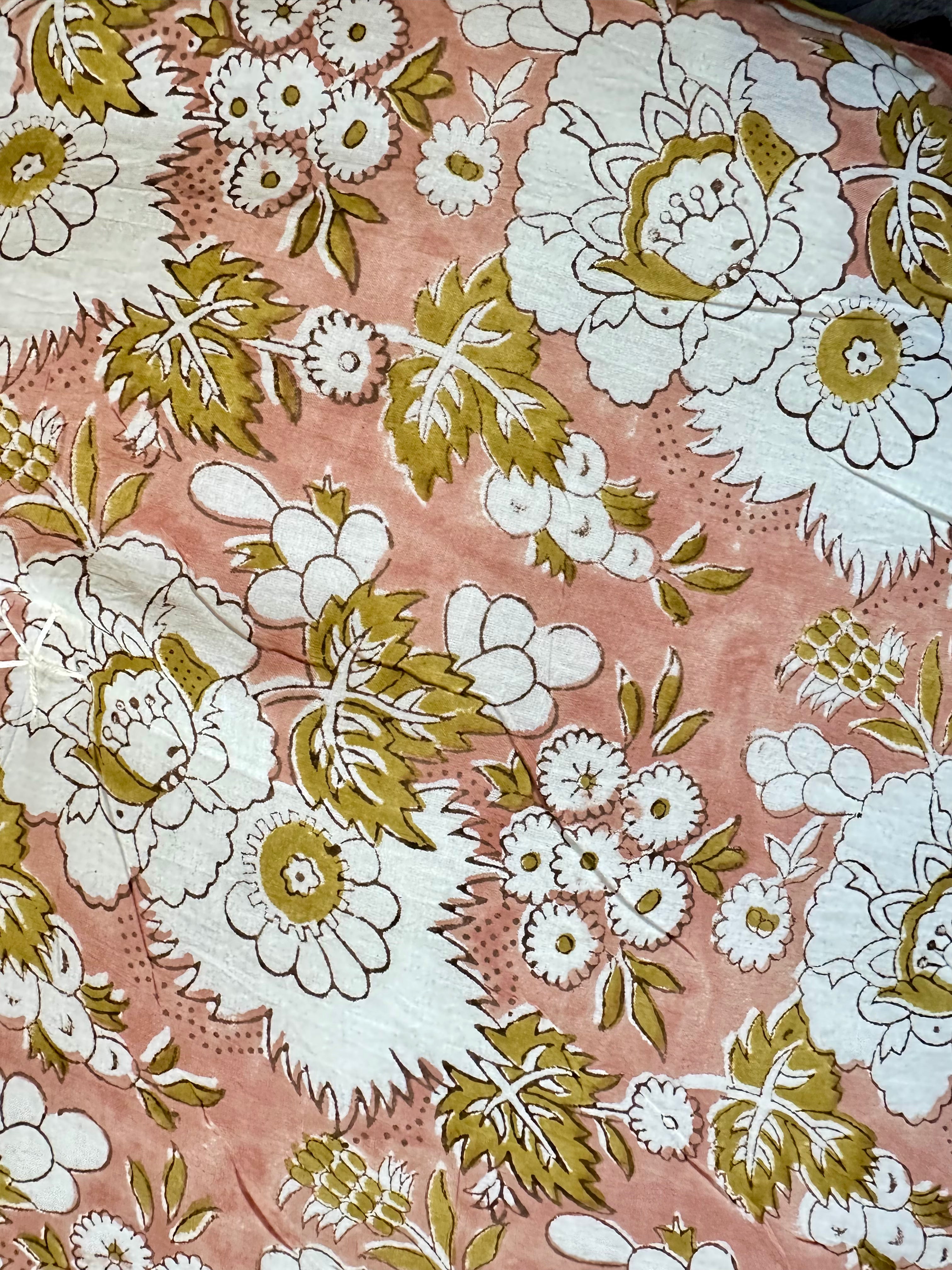 Piumone da Divano Melissa ocra e rosa