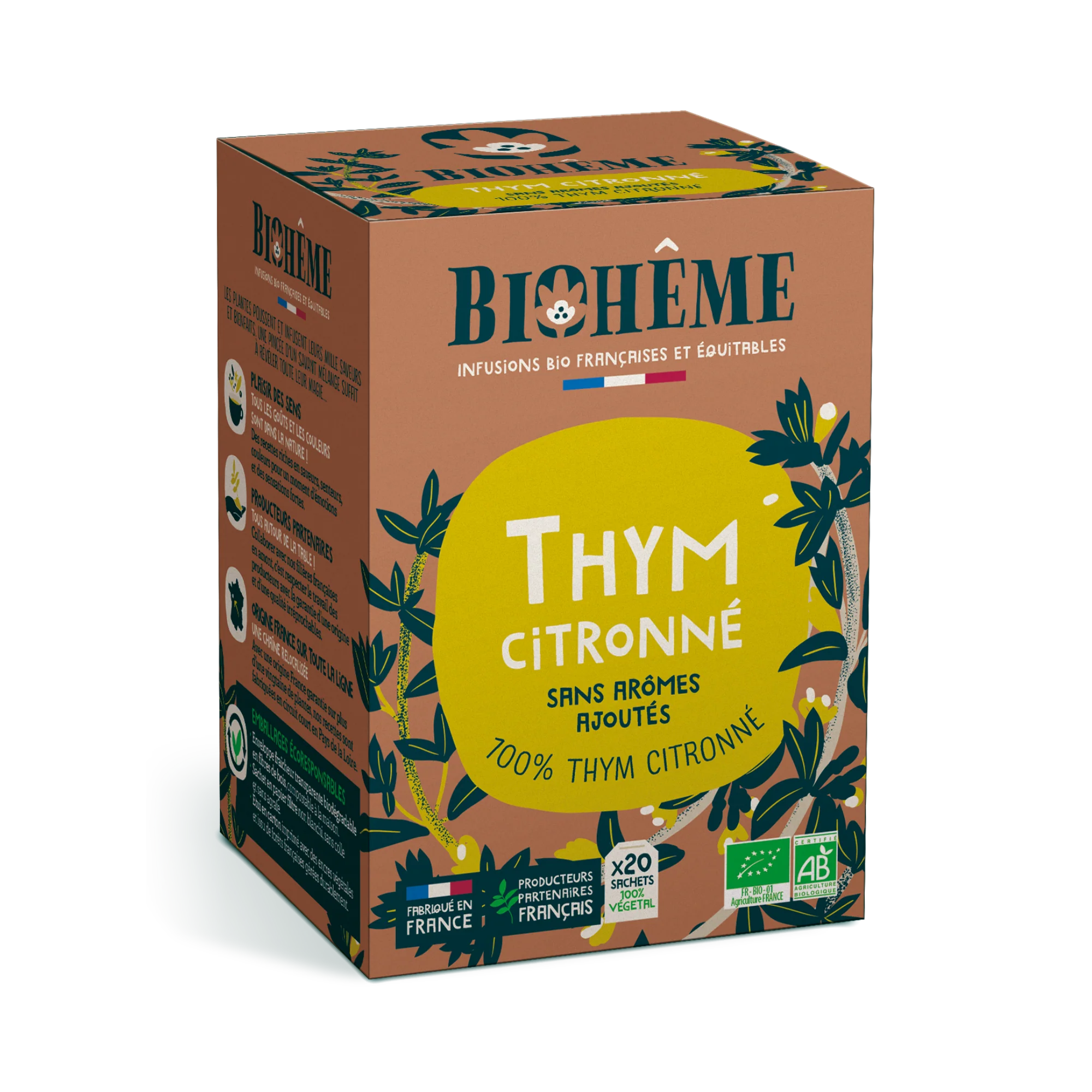Tisana bustine Infusion Thym Citronné bio