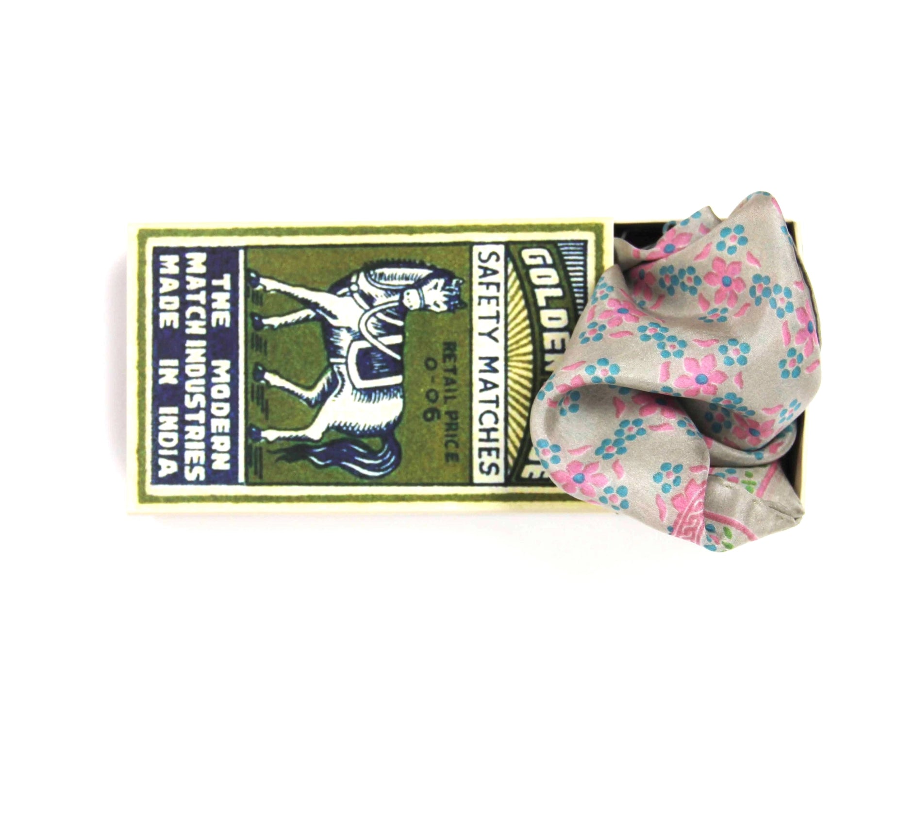 Foulard Mini Natasha rosa chiaro e azzurro