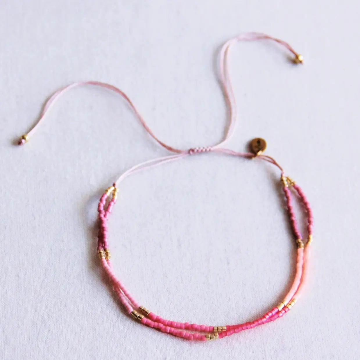 Bracciale/ cavigliera doppio rosa