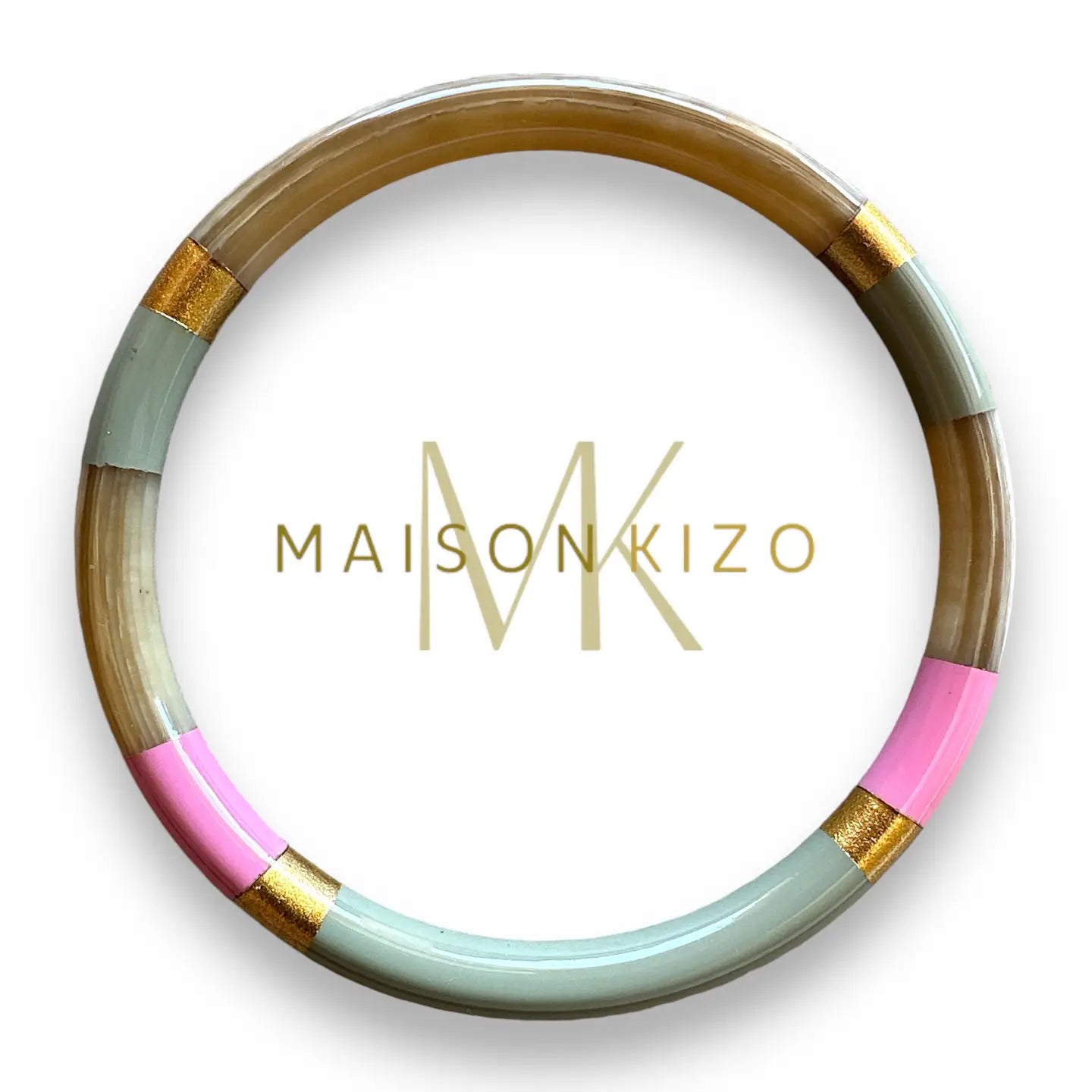 Bangle Multi Verde Rosa S