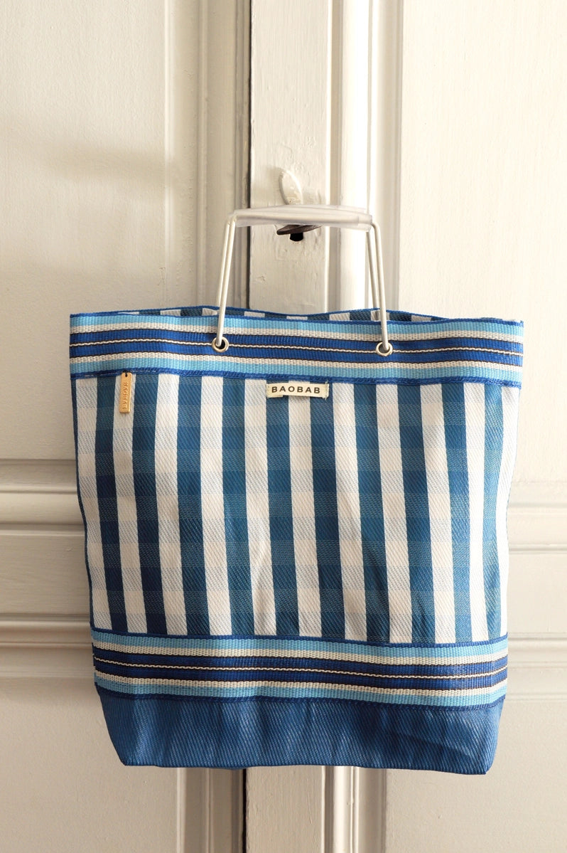 Borsa cabas Blu e azzurro