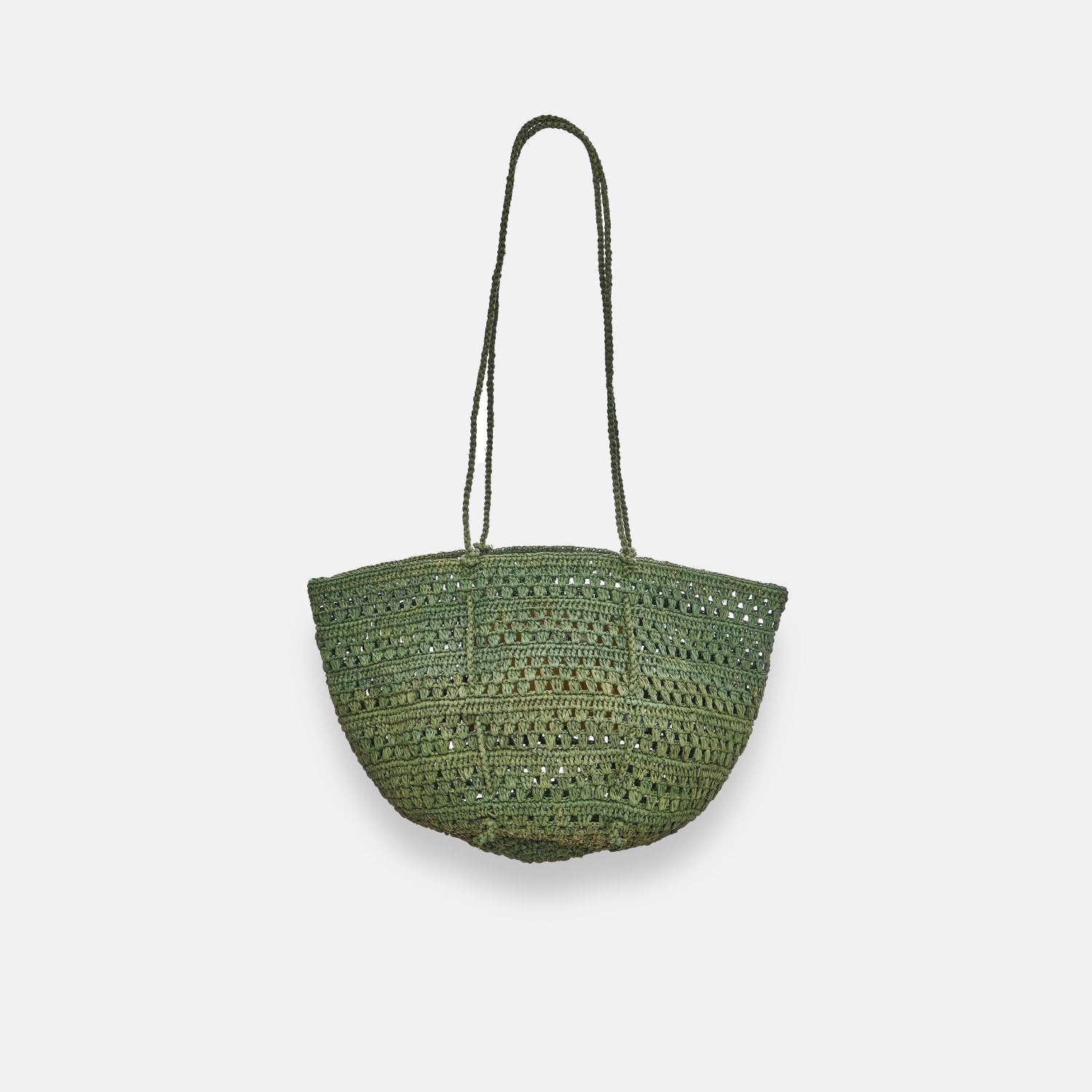 Borsa in rafia Isla Cap Lacy Small verde