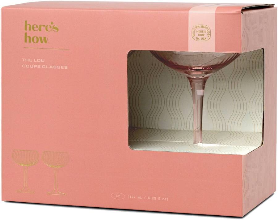 The Lou Coupe Glass - Set of 2 Rose
