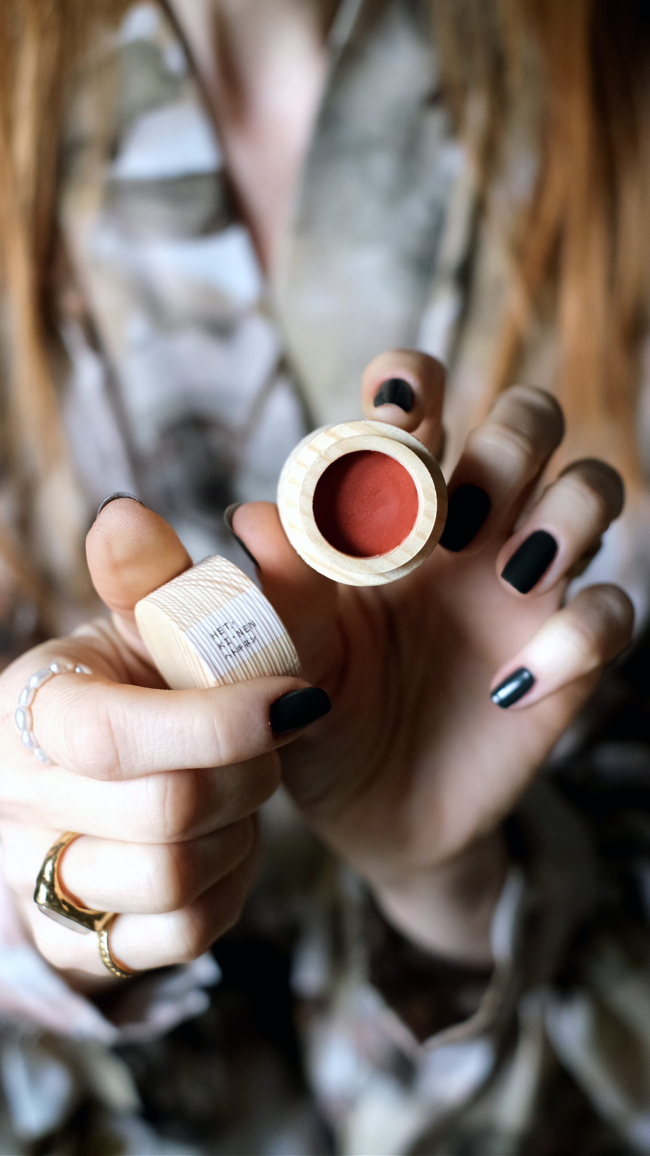 Red pine-geranium lip balm