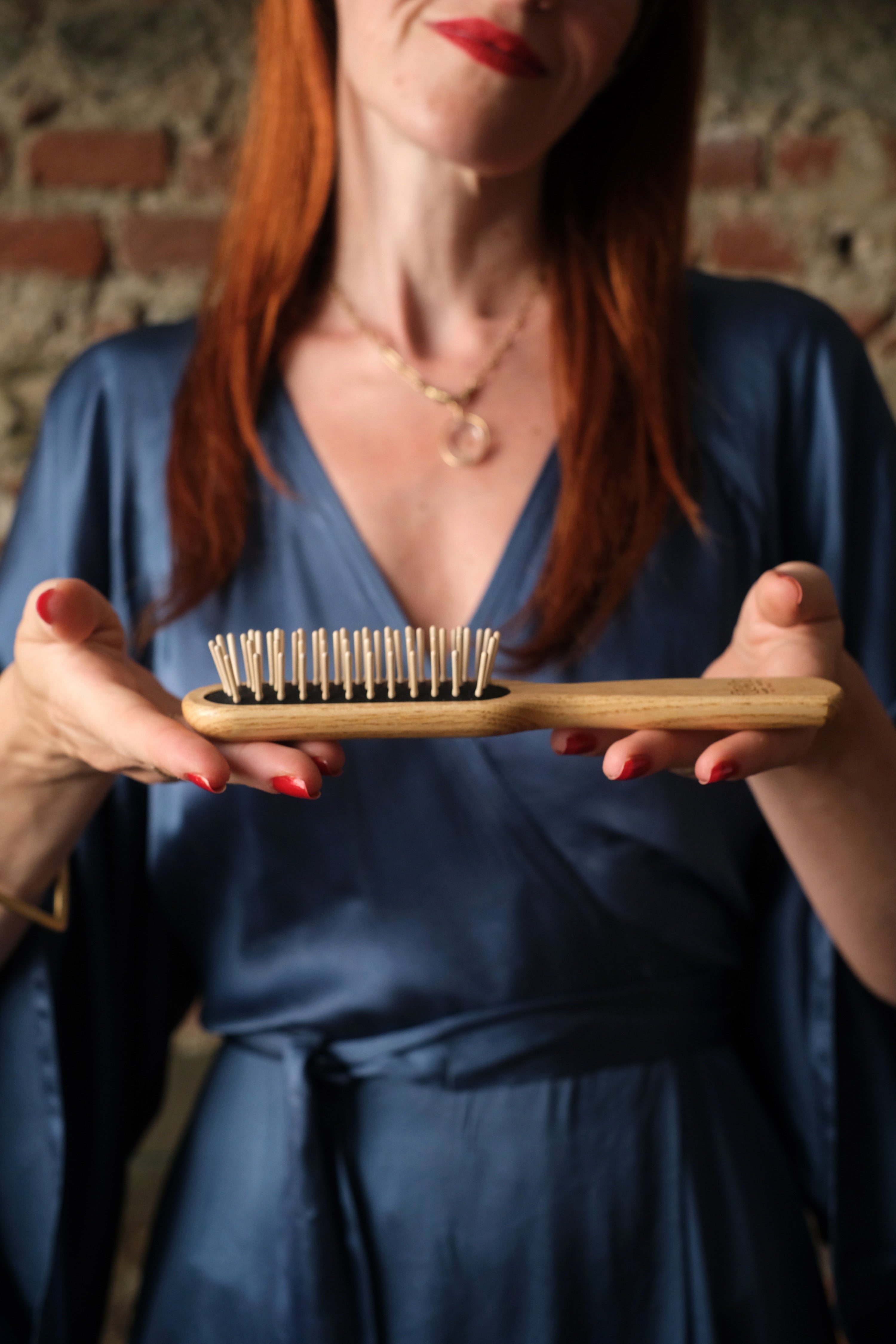 Spazzola rettangolare Stretta con dente Corto