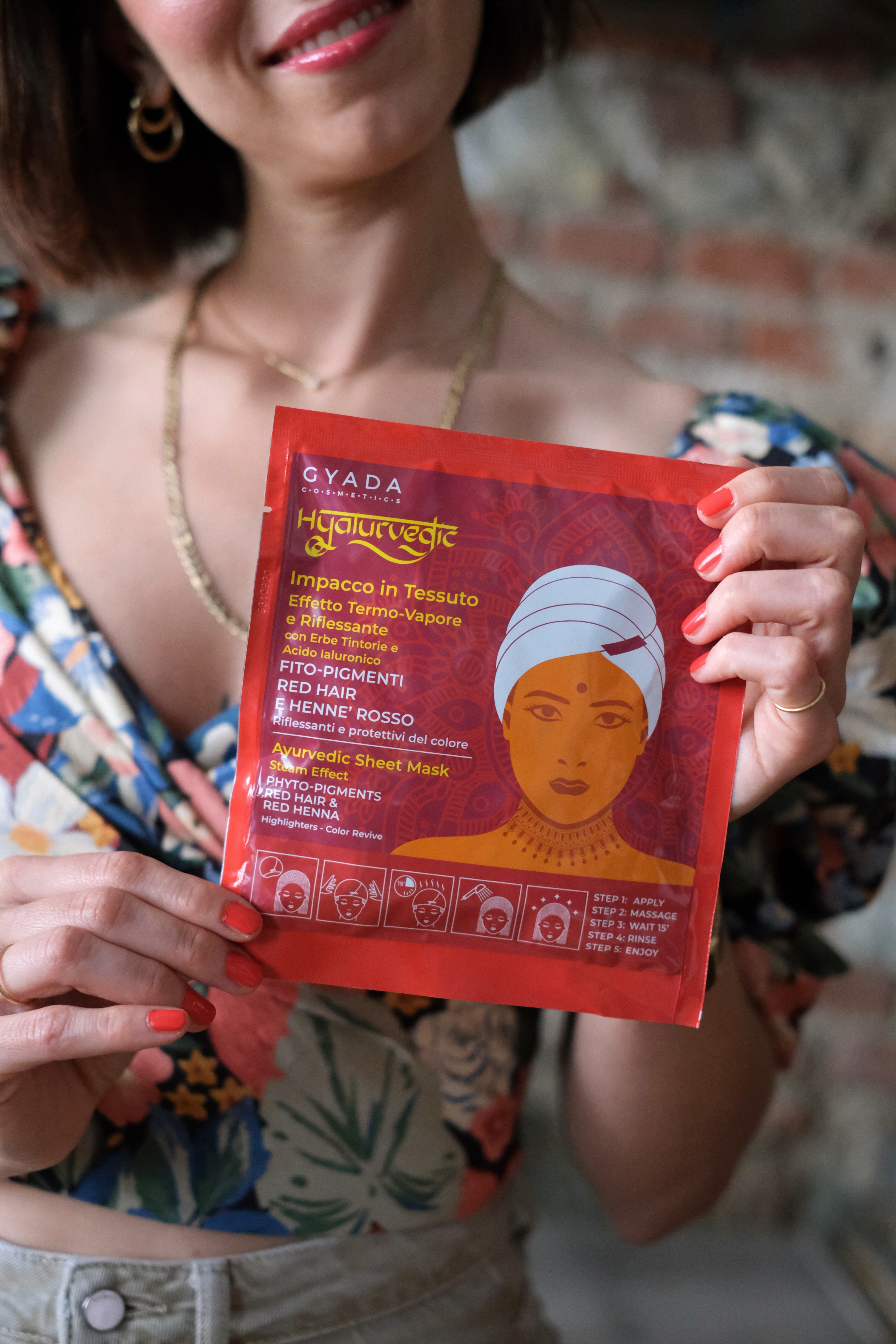 Hyalurvedic Impacco Cuffia termovapore Riflessante RED HAIR