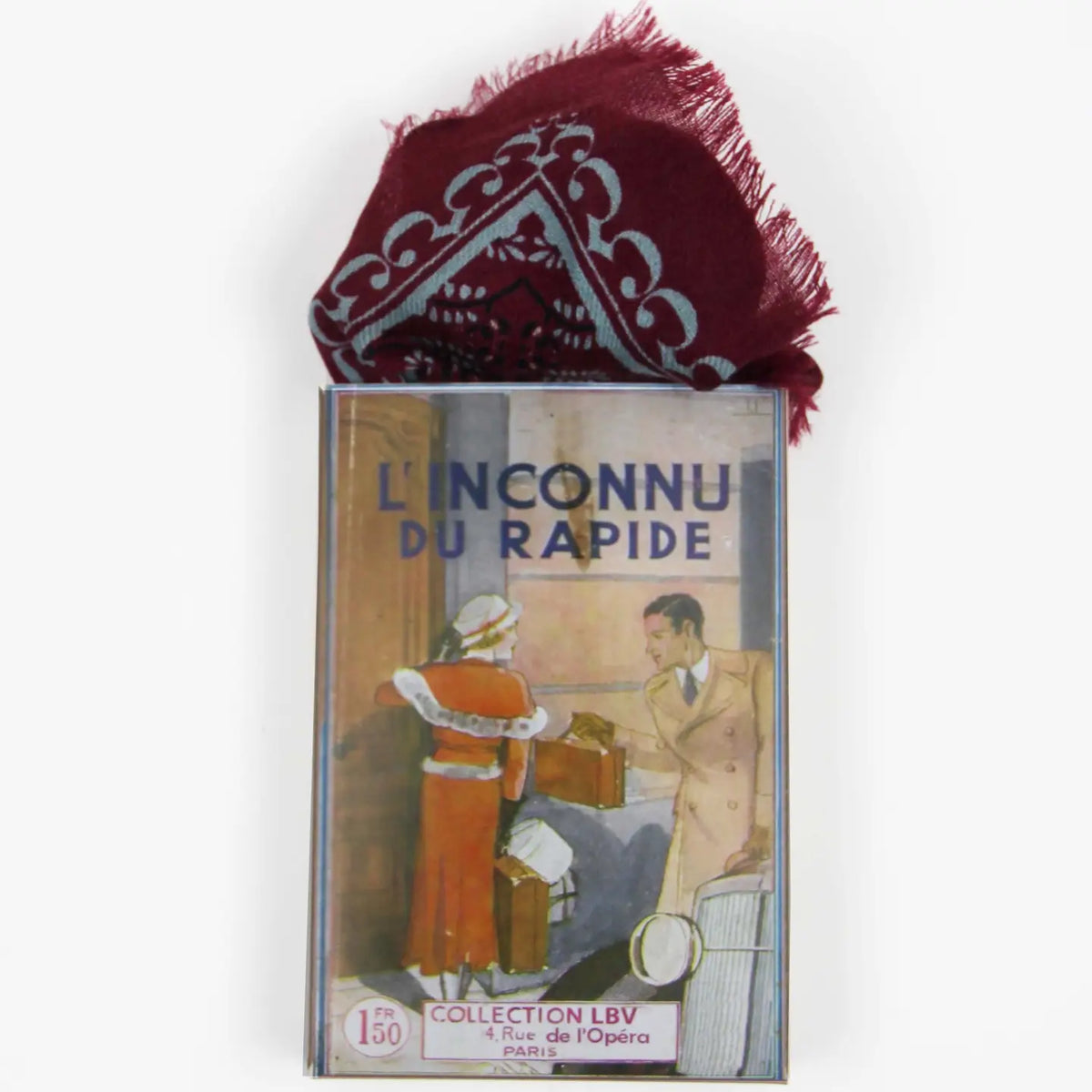 Carrè in lana Celeste Bordeaux